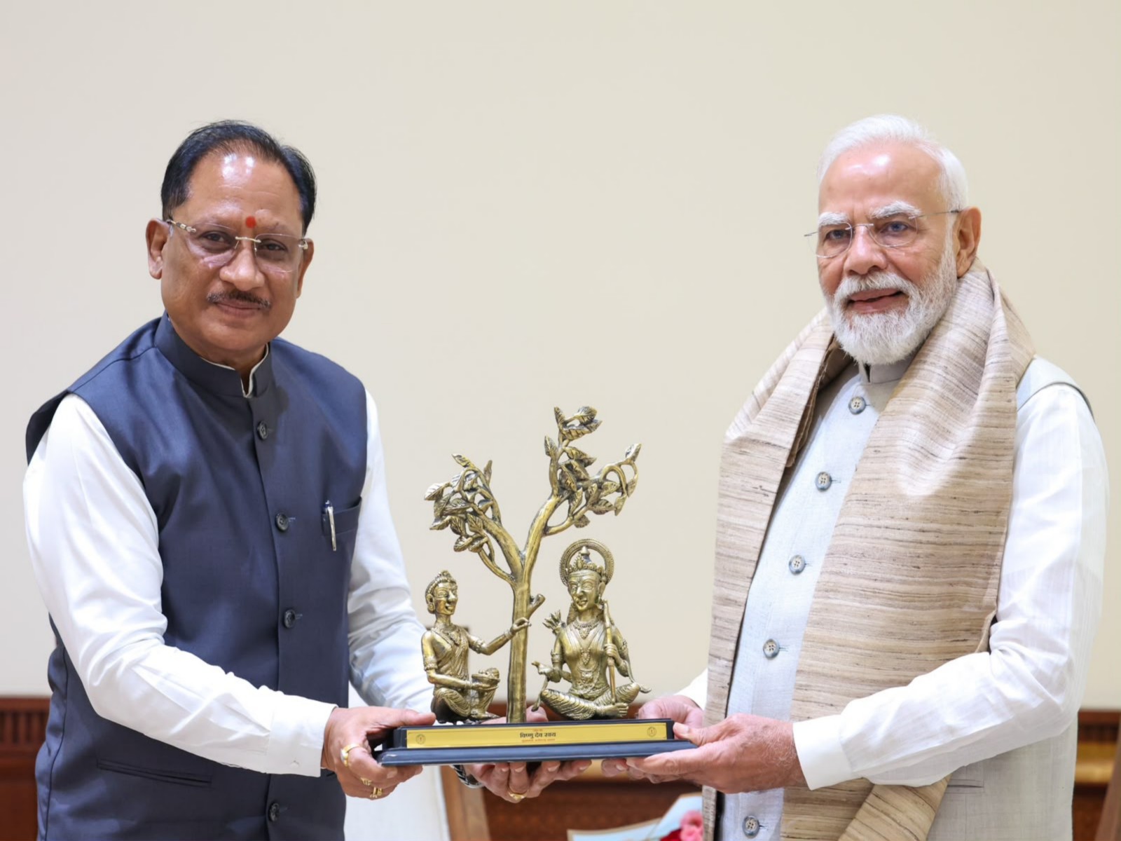 Chhattisgarh CM Vishnu Deo Sai with PM Modi (Photo/ANI)