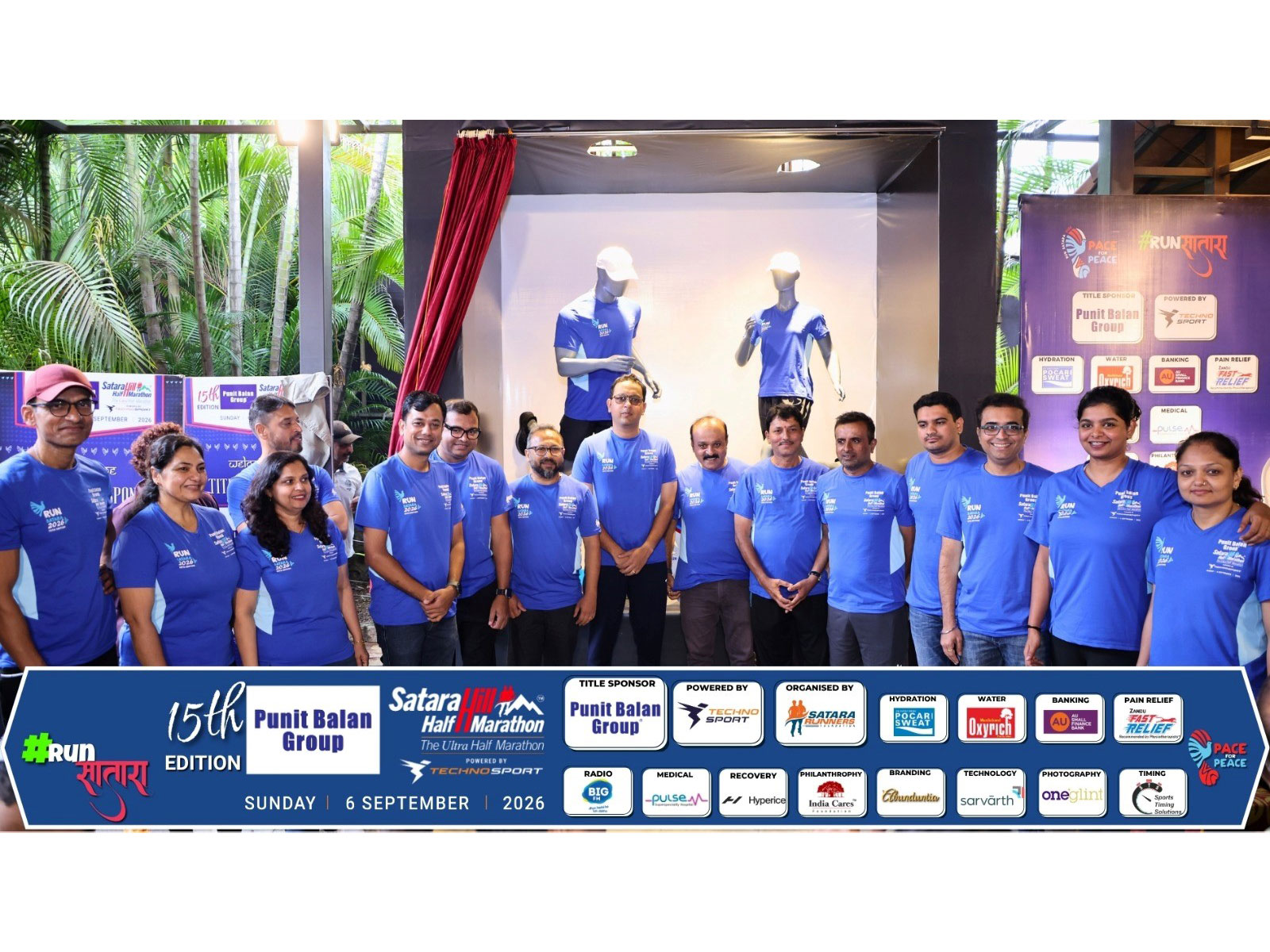 Official T-shirt and medal unveiled for the milestone 15th edition of Punit Balan Group Satara Hill Half Marathon powered by TechnoSport