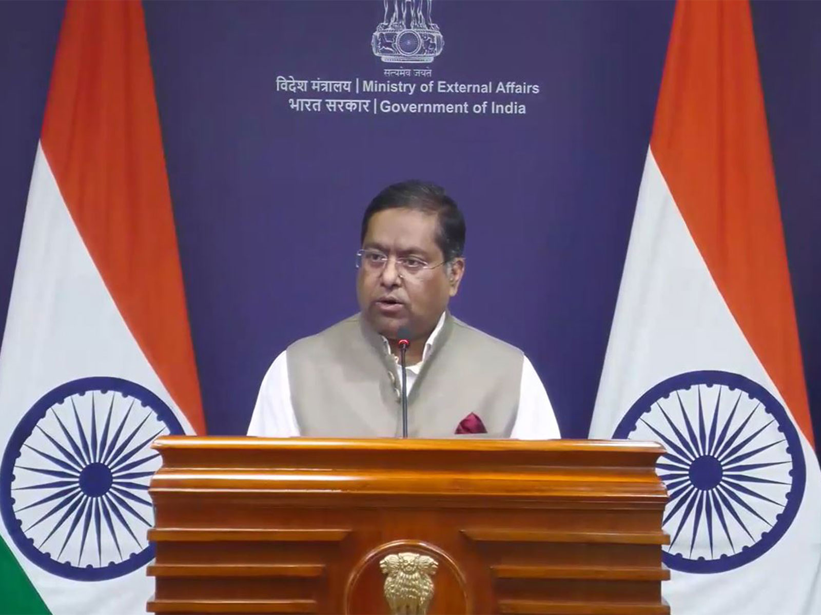 MEA Spokesperson Randhir Jaiswal (Photo/Youtube@Ministry of External Affairs, India)