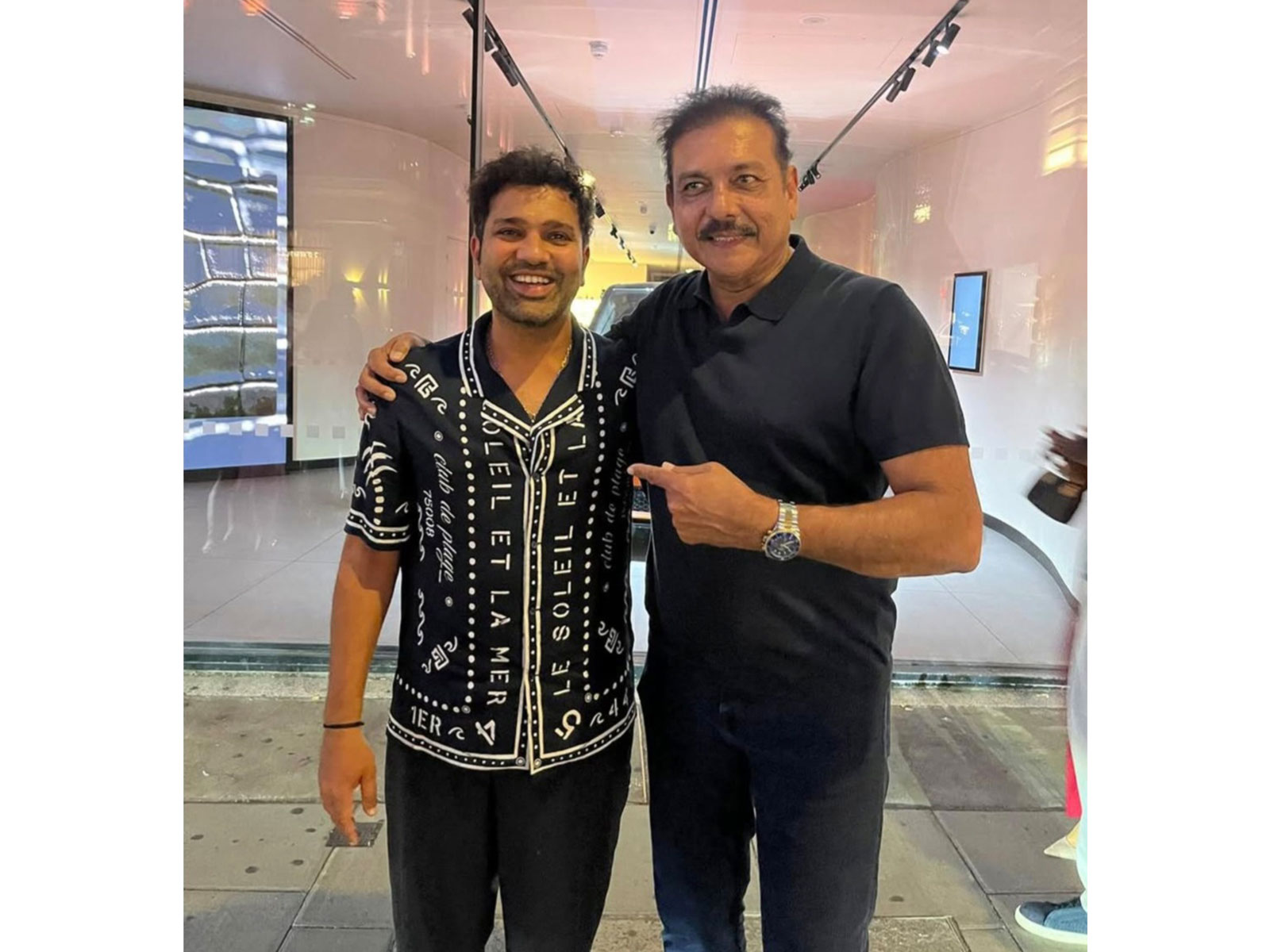 Rohit Sharma with Ravi Shastri. (Photo: @ravishastriofficial Instagram)