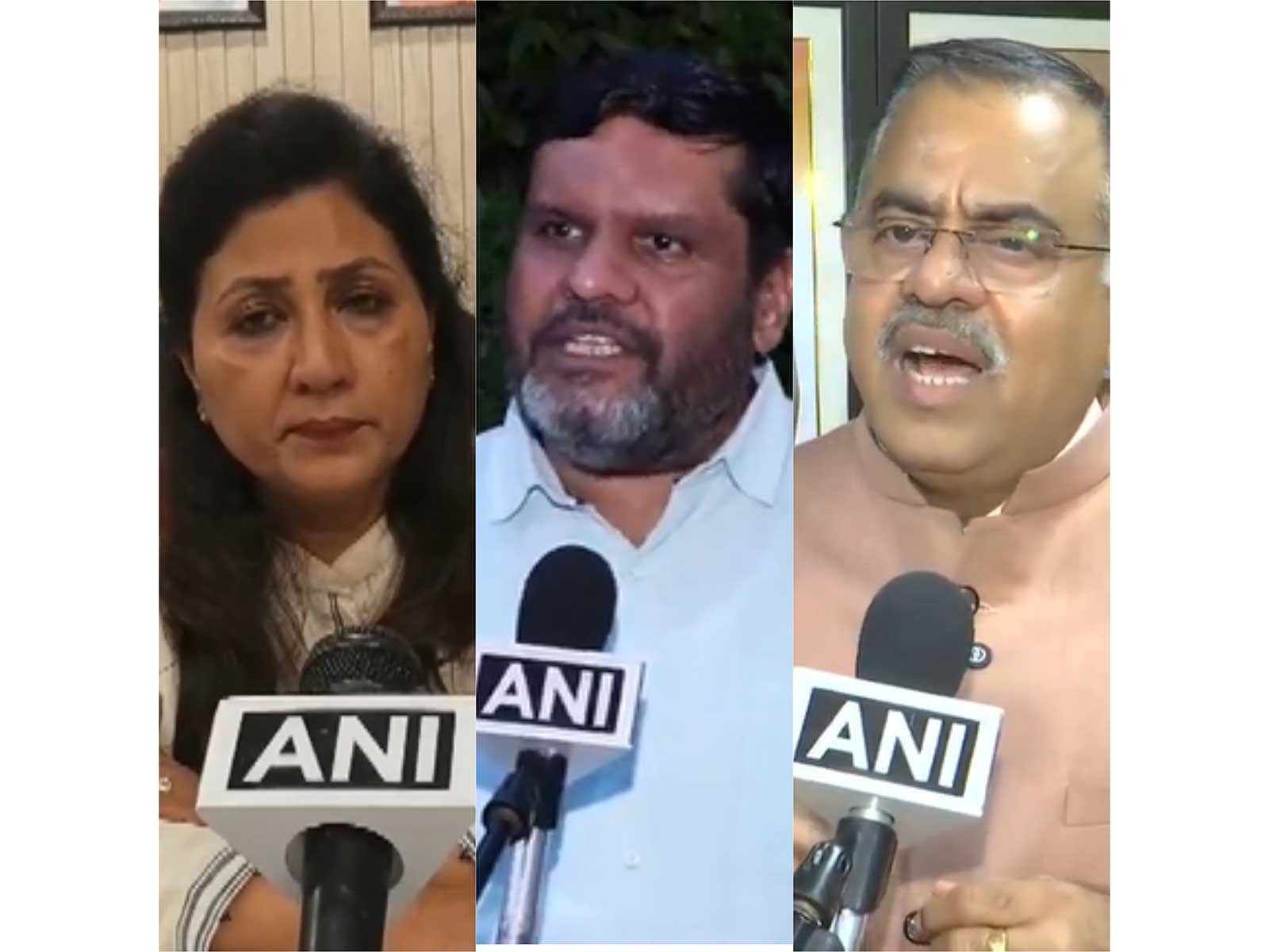 BJP MLA Shikha Roy, BJP leader Gaurav Vallabh and BJP leader Tarun Chugh (Photo/ANI)