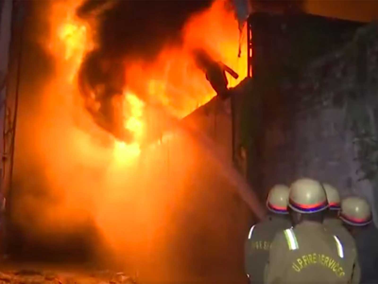 Fire broke out at a candle factory (Photo/ANI)