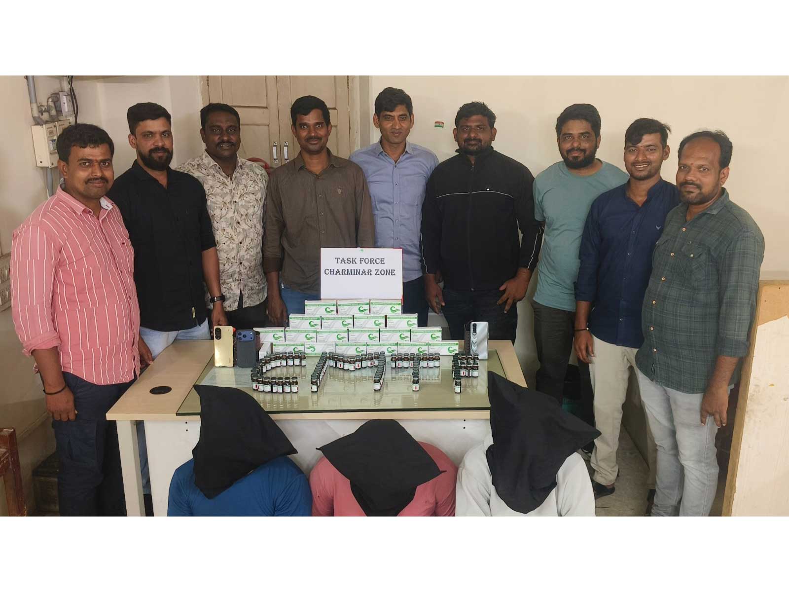 Hyderabad Police arrest 3 culprits for illegal sale of Mephentermine injections (Photo/Hyderabad Police)
