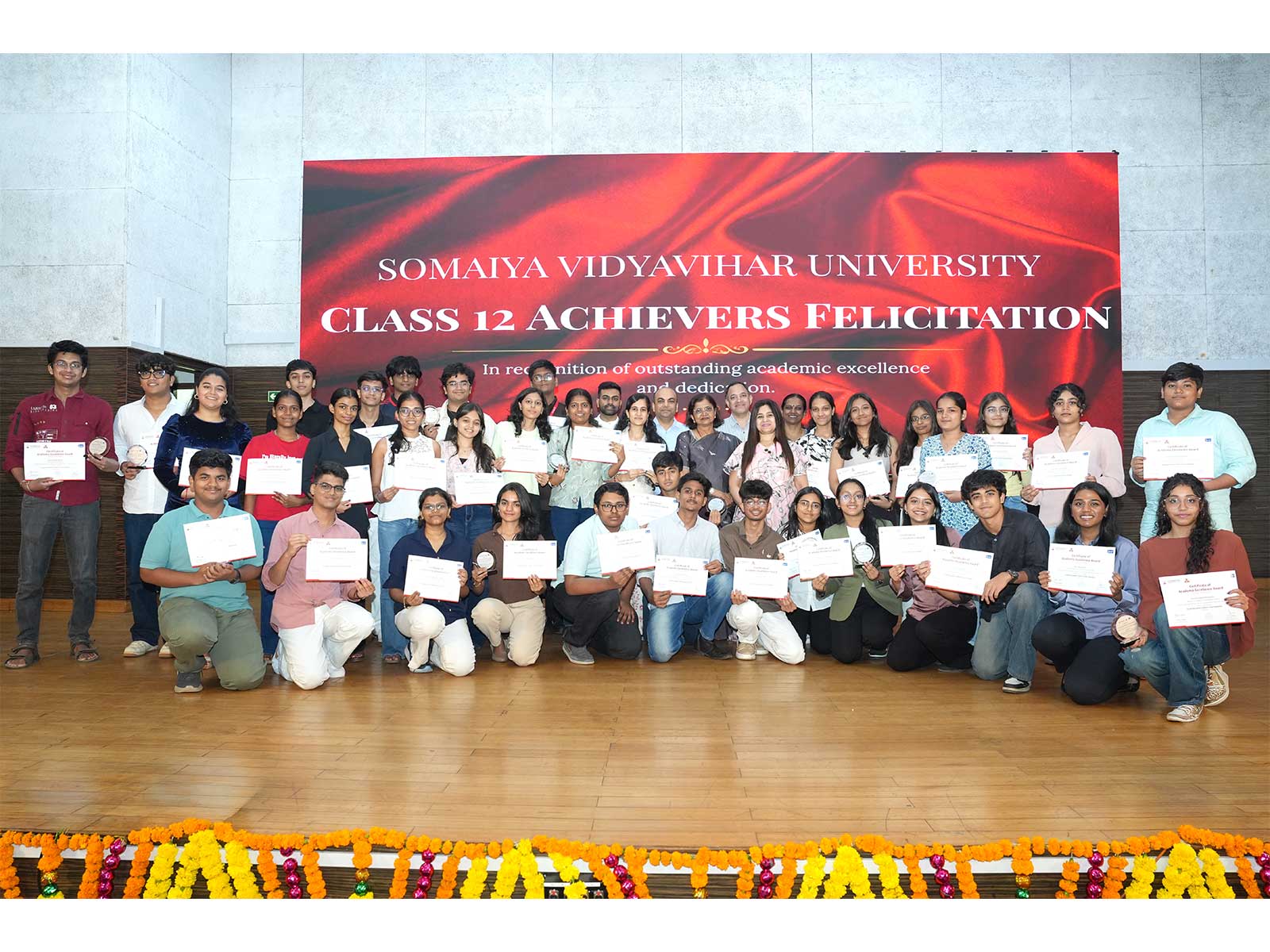 Class 12 Student Achievers Felicitated by Somaiya Vidyavihar University