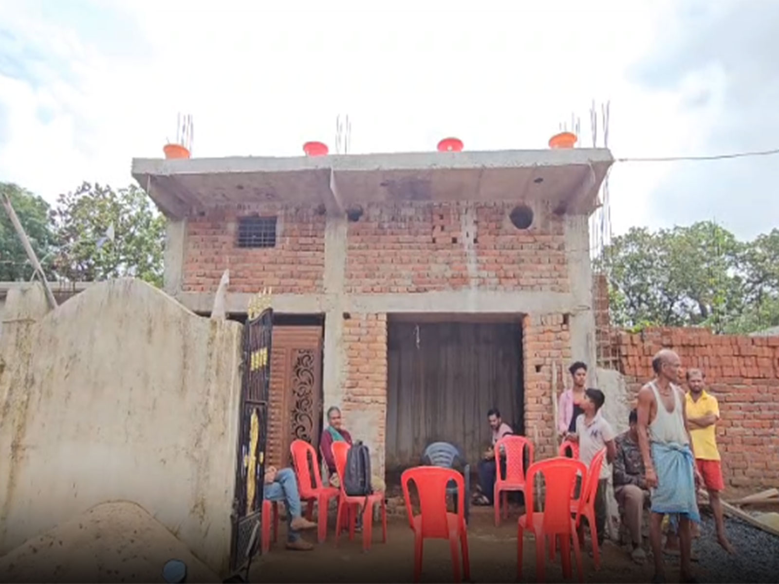 The residence of Deepak Ratrey in Chhattisgarh who was killed in Kulgam terror attack in Jammu and Kashmir. (Photo/ANI)