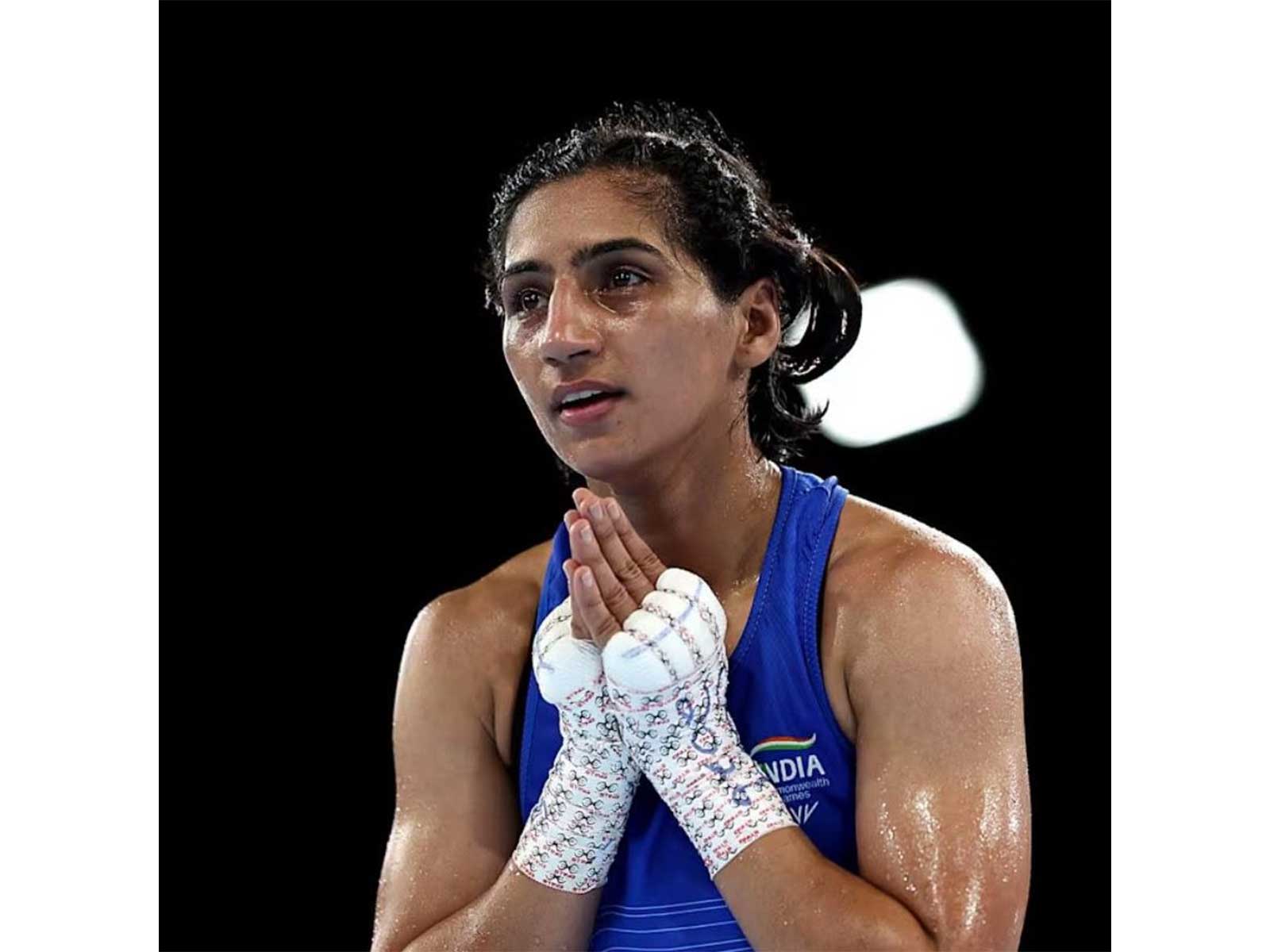 Indian boxer Preeti Pawar (Photo: X/@MohanMOdisha)