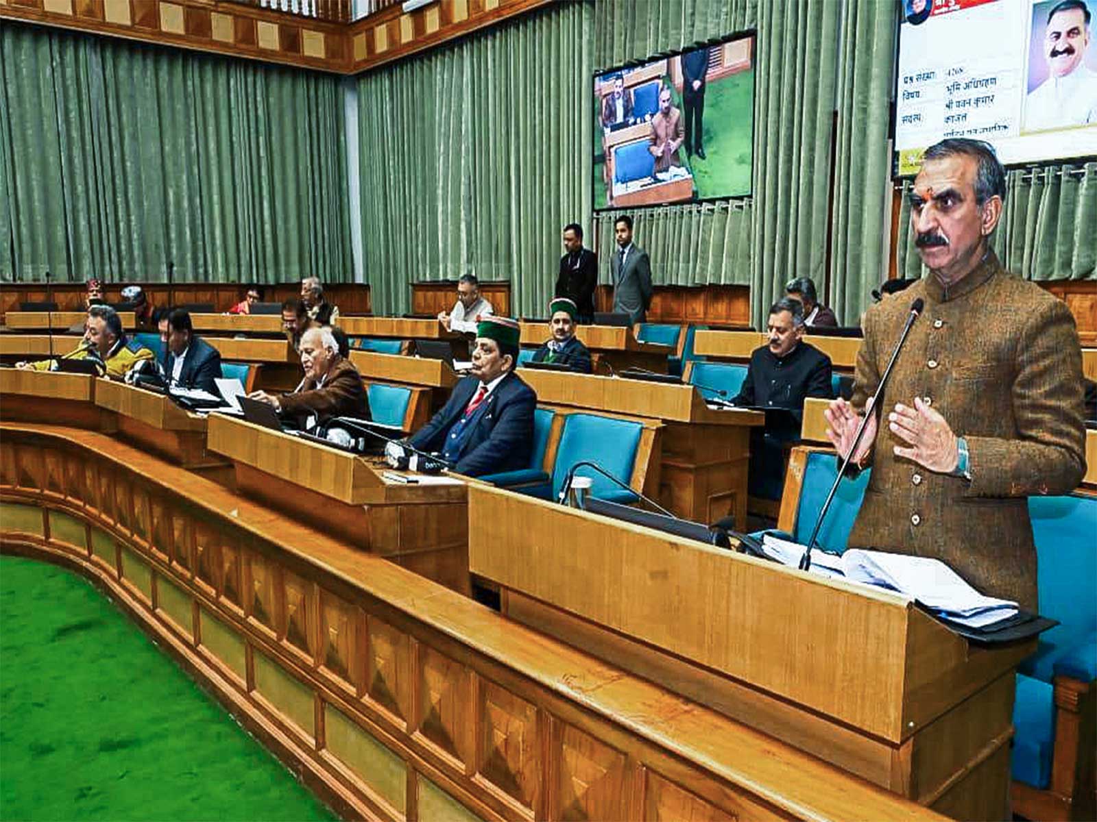 Himachal Pradesh Chief Minister Sukhvinder Singh in Assembly (File Photo/ANI)