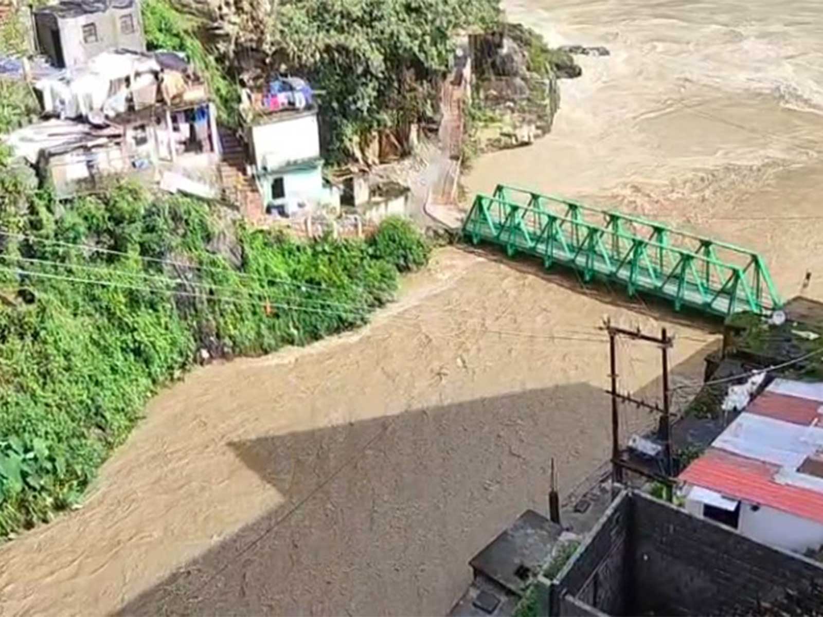 Water level rises following heavy rain in Rudraprayag (Photo/ANI) 