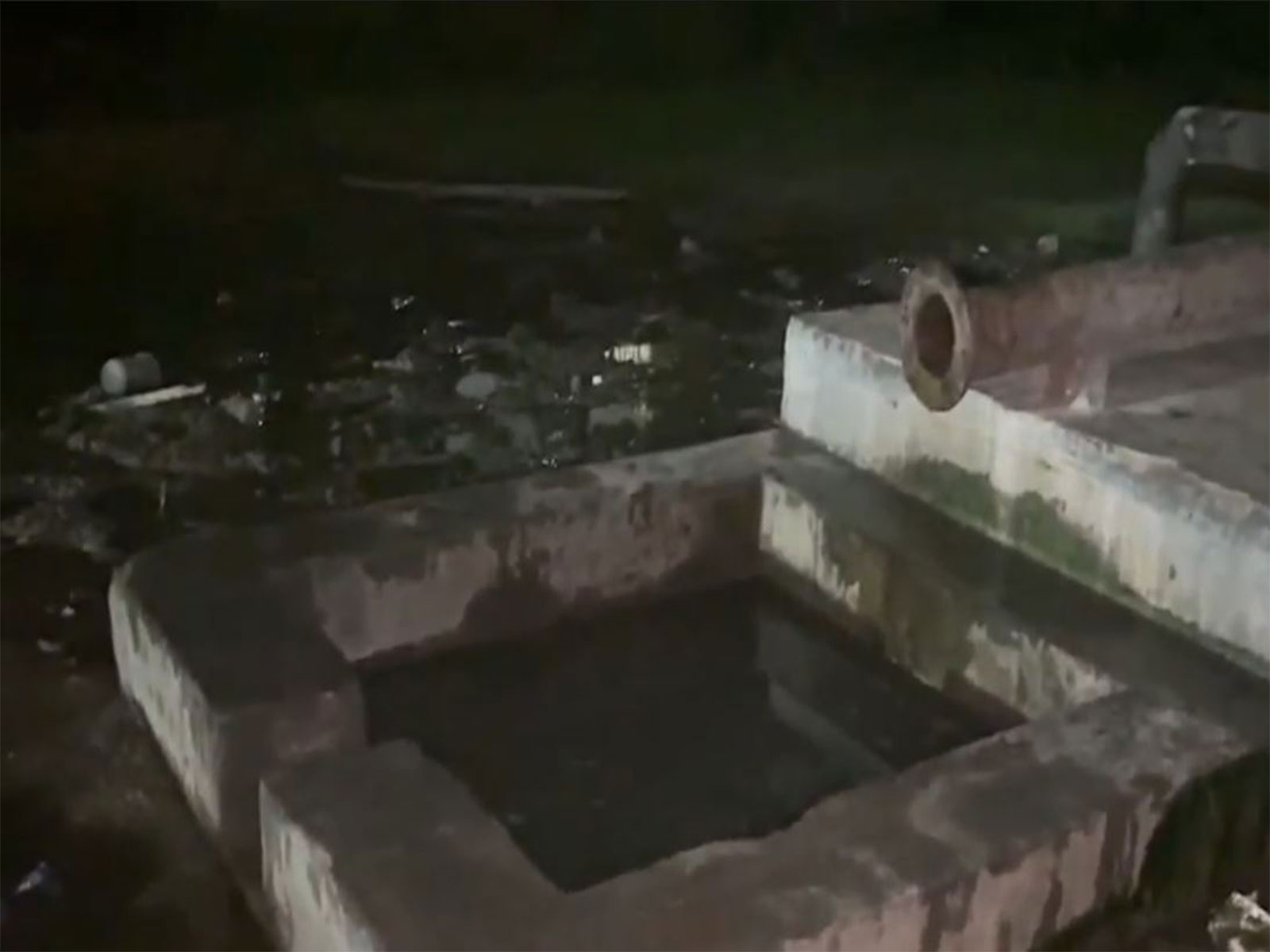 Visual from the spot after a four-year-old boy died after falling into a water tank in Noida, UP (Photo/ANI)