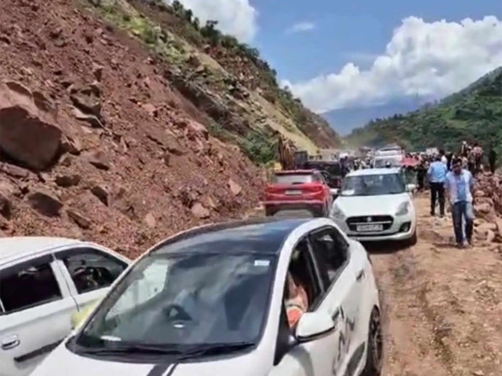 Visual of NH 44 in Udhampur (Photo/@NHAIROJammu/X)