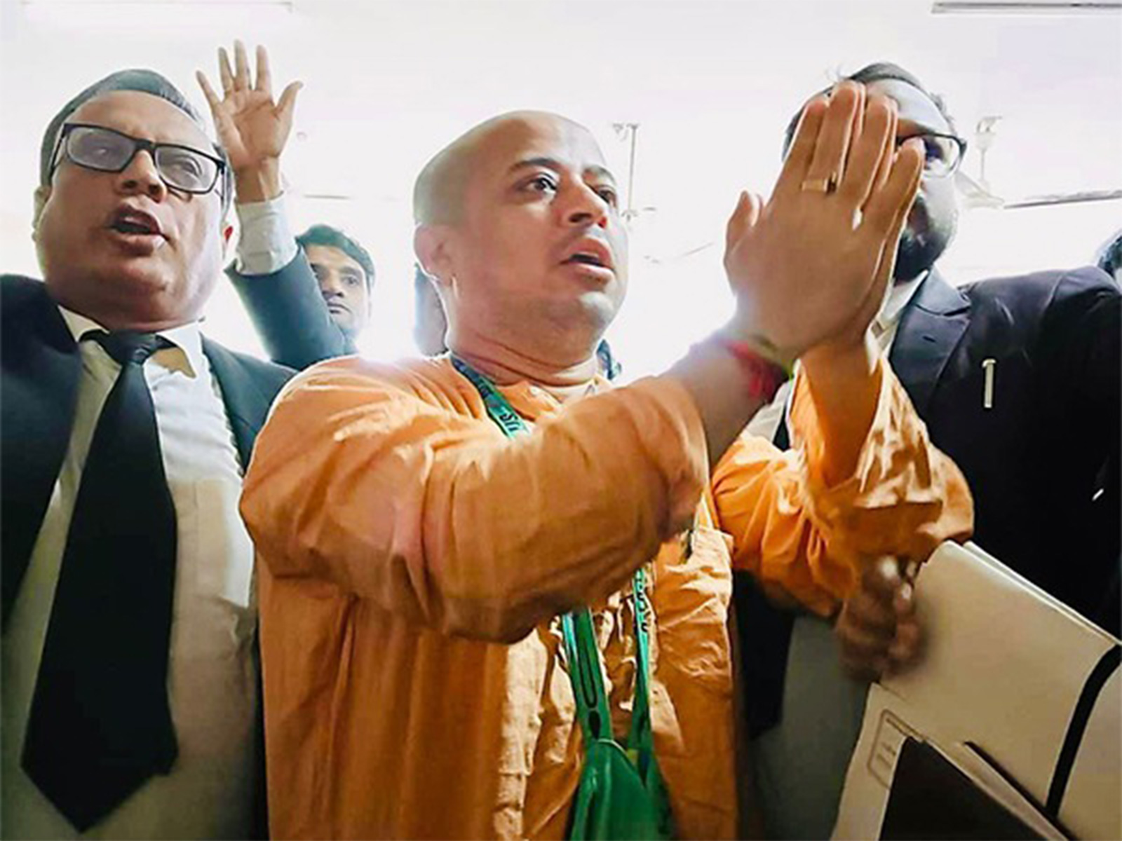 Hindu monk Chinmoy Krishna Das (File Photo/@hindu8789)