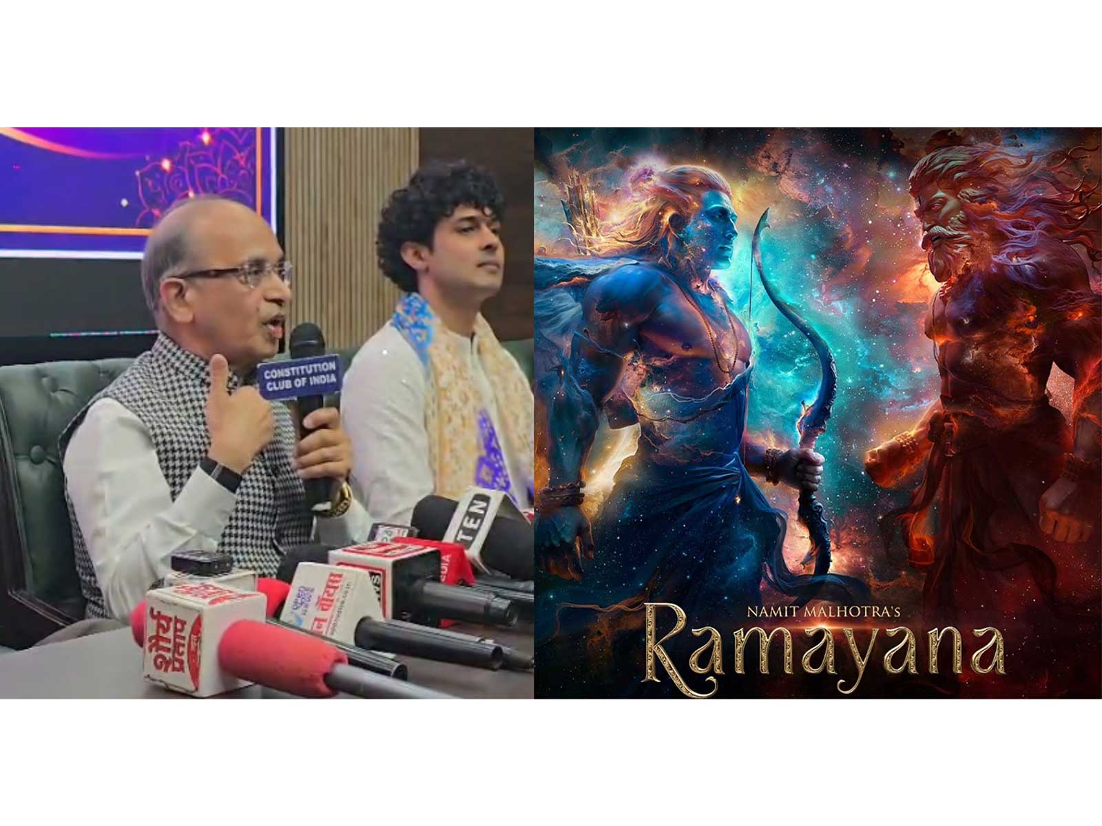 Shri Ramlila Mahasangh President Arjun Kumar (Photo/ShriRamlilaSangh) and Ramayana (Photo/Instagram@NiteshTiwari)