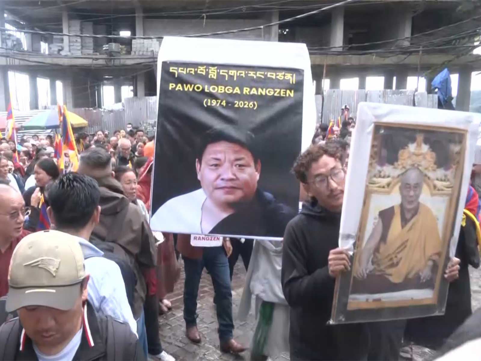 Tibetans in exile hold candlelight vigil in Dharamshala to mark one month since Lobga Rangzen self-immolated in front of the United Nations Headquarters in New York (Photo/ANI)