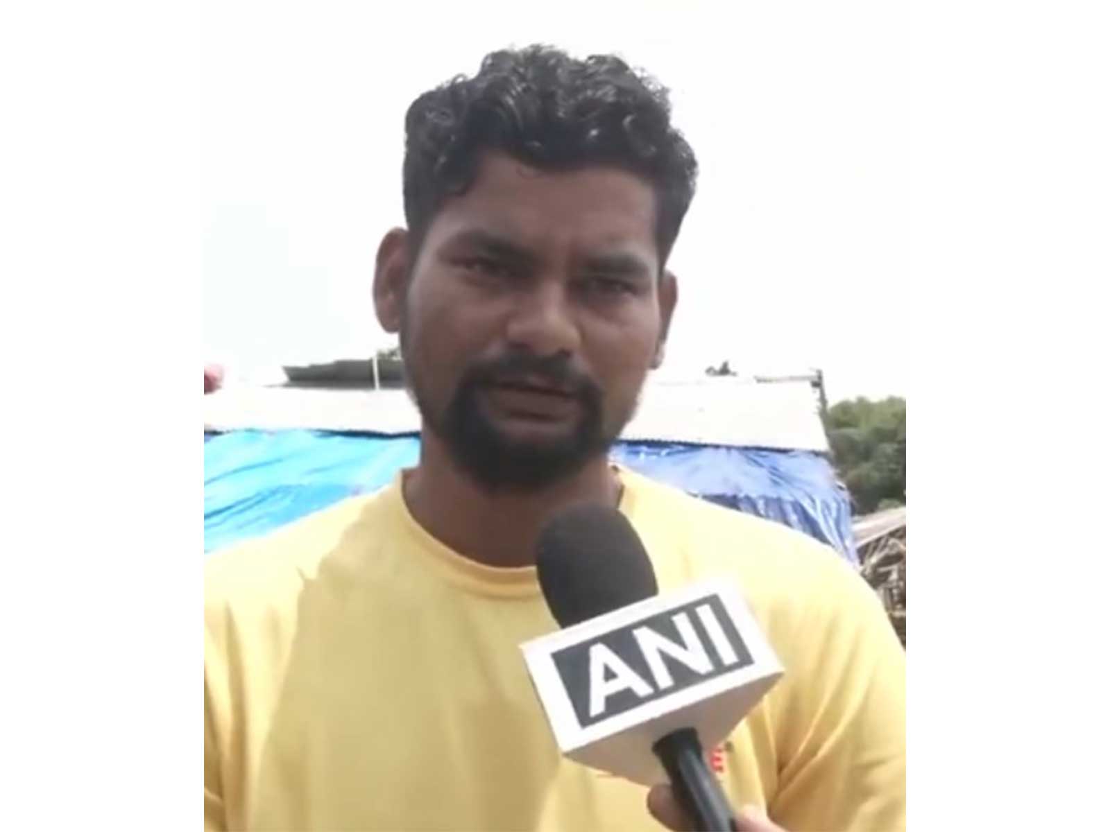 A local villager involved in rescue efforts in Sivasagar *Pho