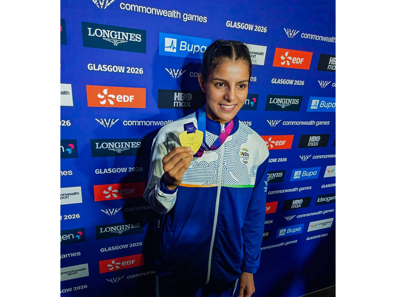 Sakshi Chaudhary clinched Gold medal in the Women's 51kg boxing category at CWG 2026 (Photo: ANI)