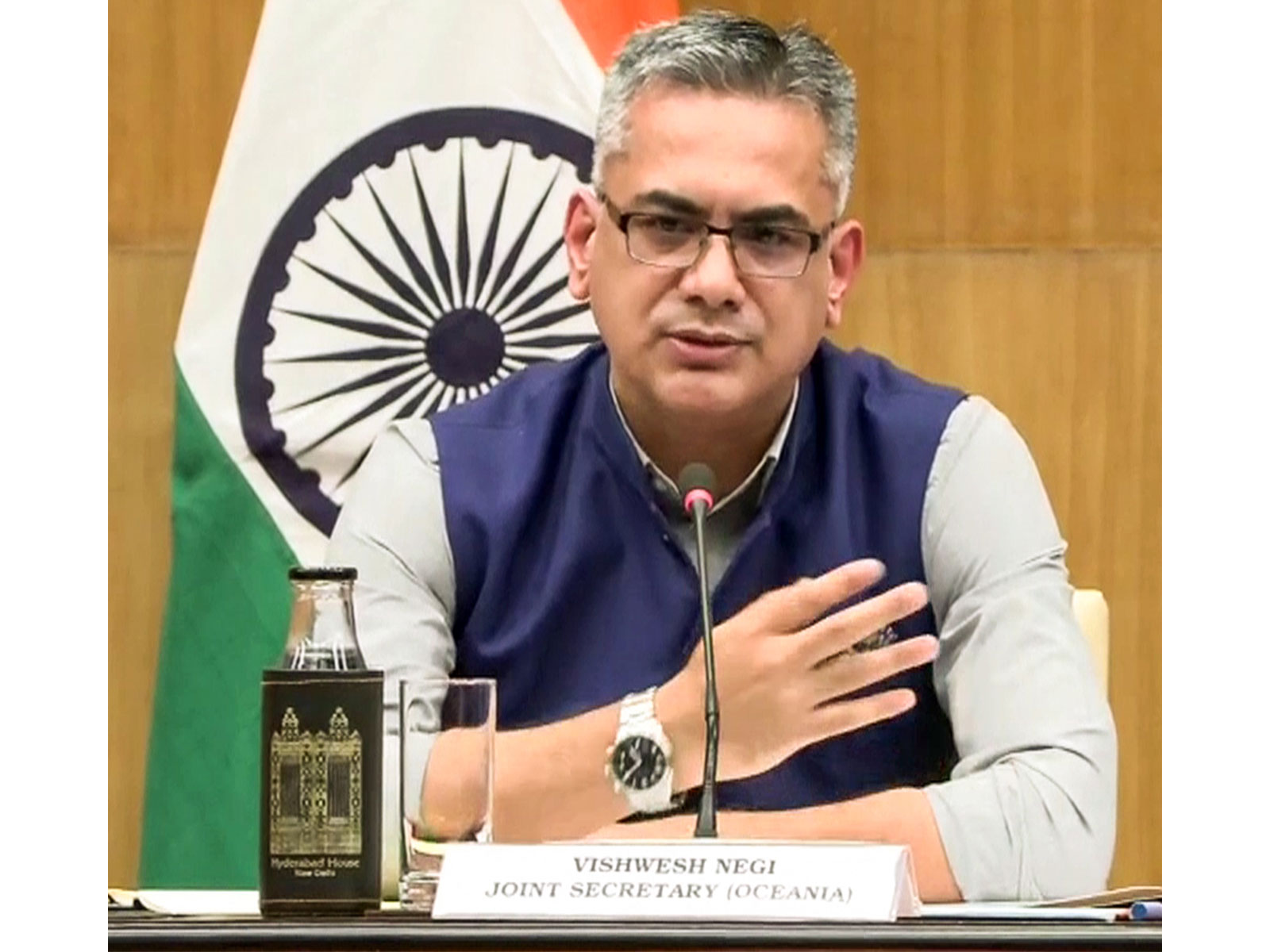 Newly appointed Ambassador of India to Iran Vishwesh Negi (File Photo/ANI)