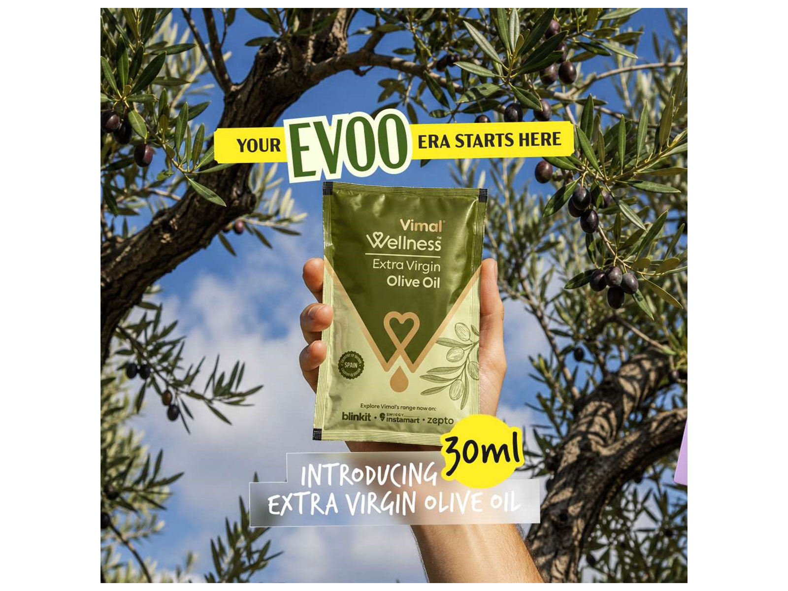 A First for India: Vimal Wellness Launches India's First 30ml Extra Virgin Olive Oil Pouch, Exclusively on Zepto