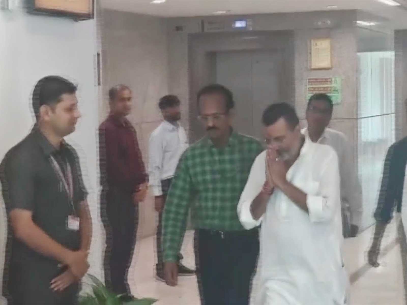 BJP MP Nishikant Dubey, who heads the panel, going for the meeting (Photo/ANI)