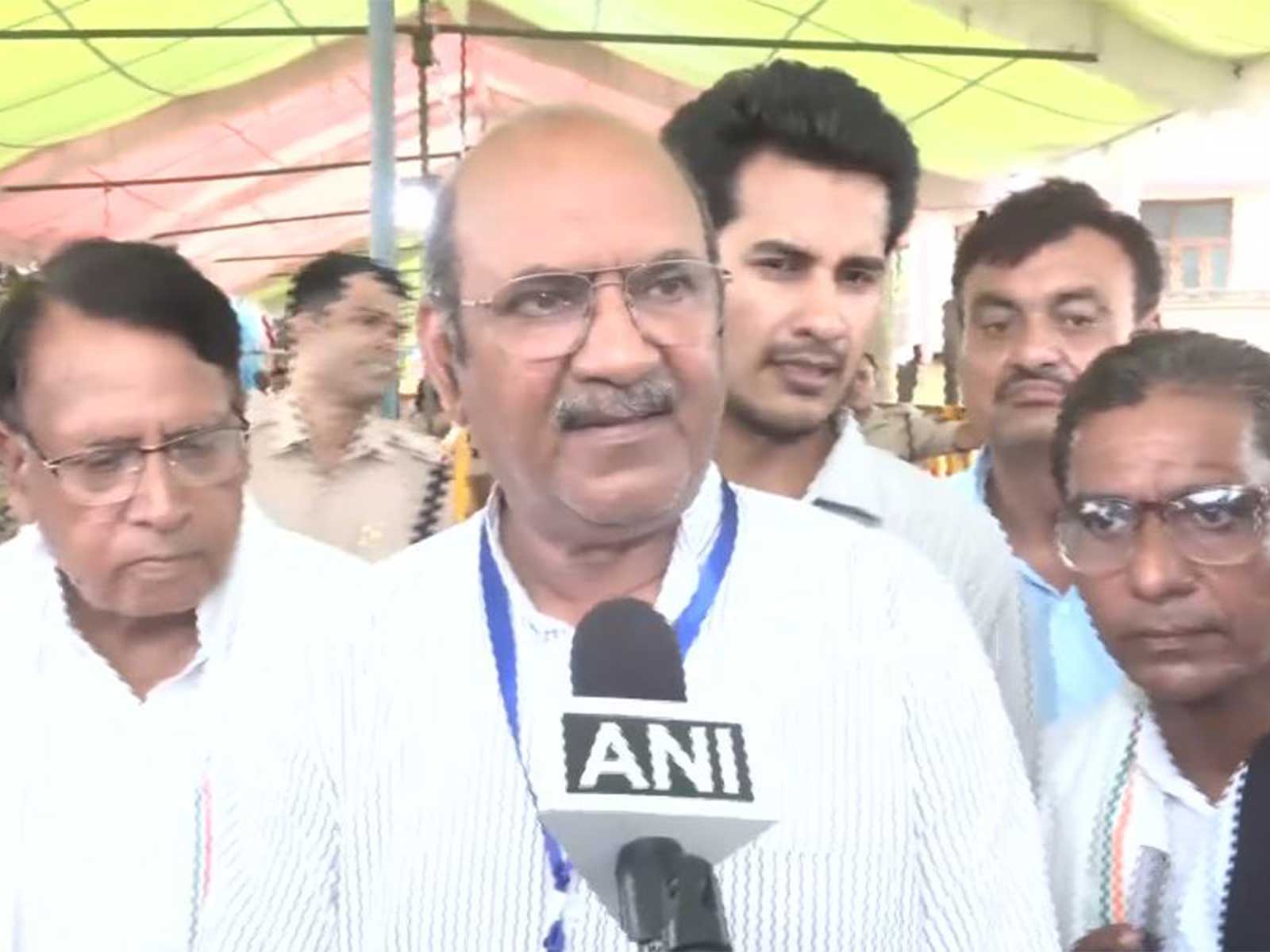 Congress candidate from Datia, Ghanshyam Singh (Photo/ANI)