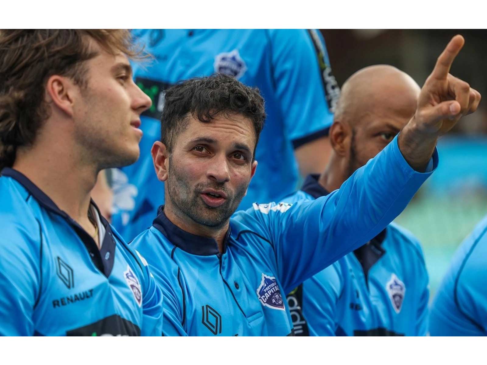 Pretoria Capitals skipper Keshav Maharaj (centre). (Photo: SA20)
