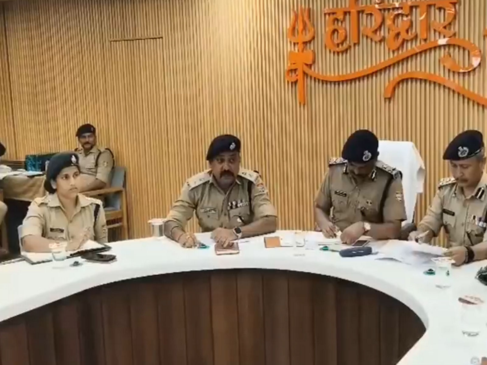 Uttarakhand Police senior officers inspect Haridwar for Kanwar Mela (Photo/ANI)