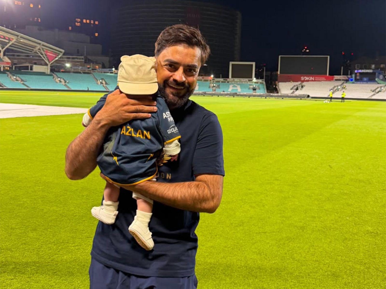 Rashid Khan with his son Azlan. (Photo: @rashid.khan19 Instagram)