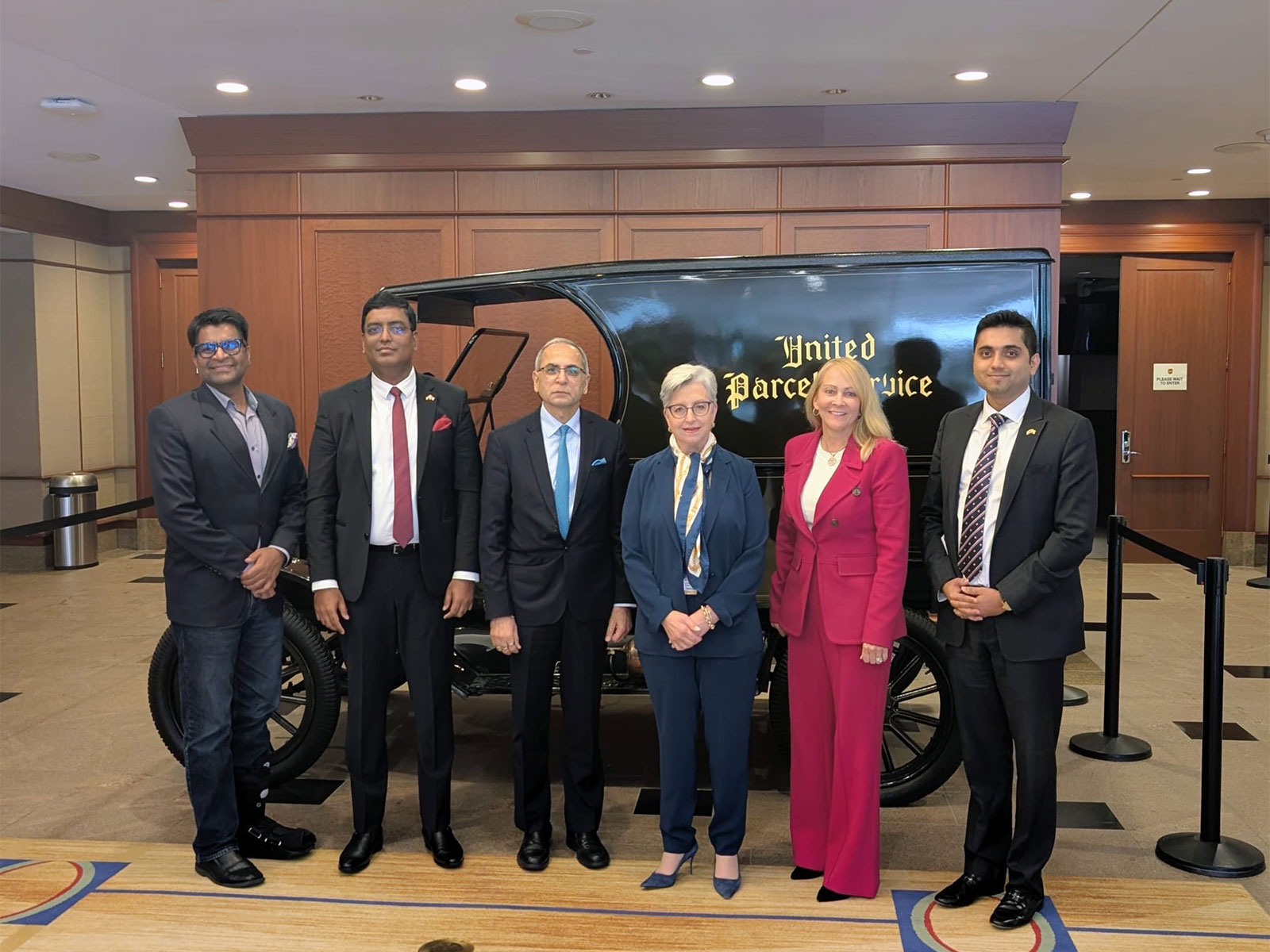 Ambassador Vinay Mohan Kwatra meets UPS CEO Carol Tome (Photo/X/@AmbVMKwatra)