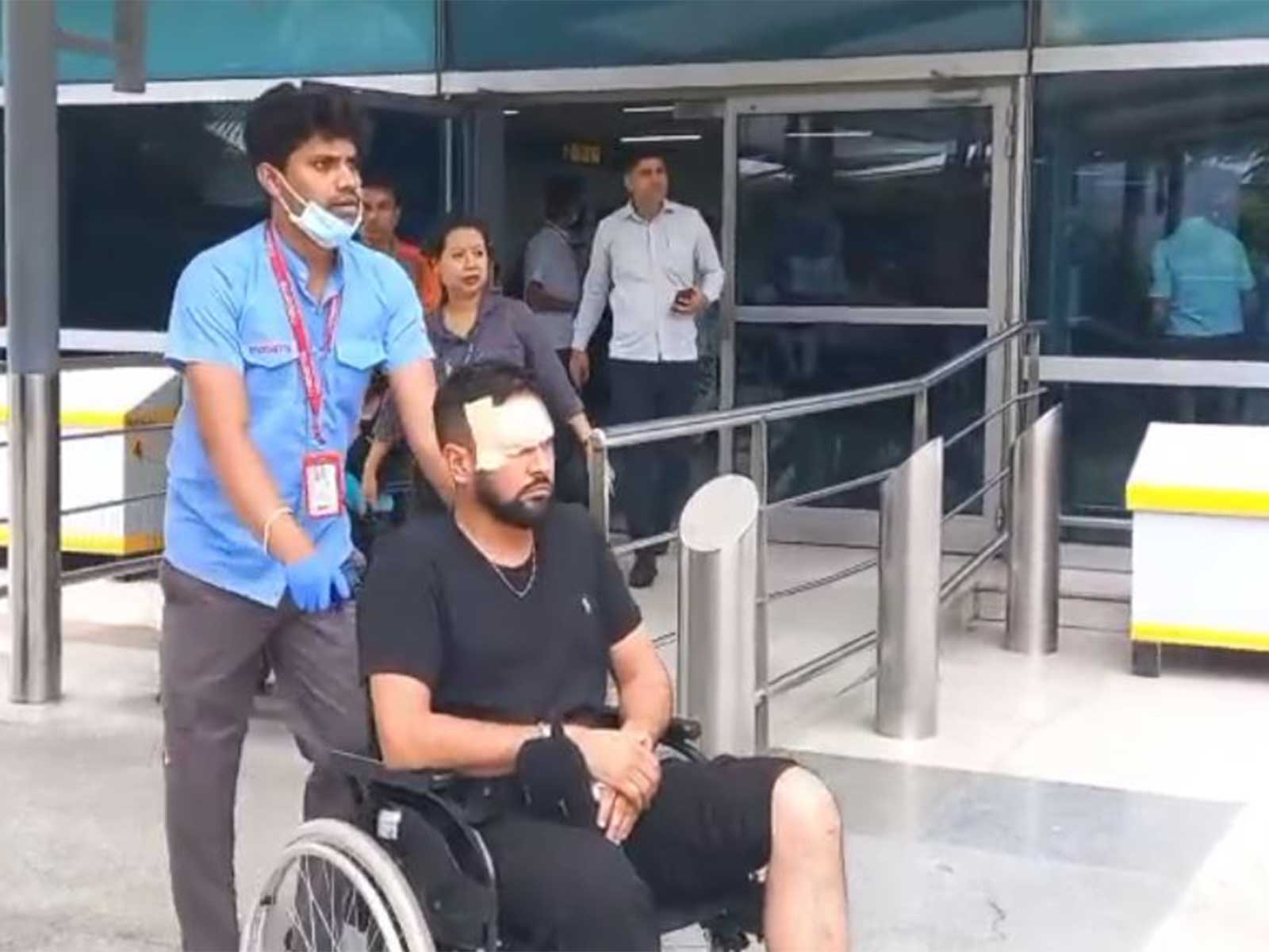 Passengers assisted in wheelchairs before being taken for medical evaluation from Airport (Photo/ANI)