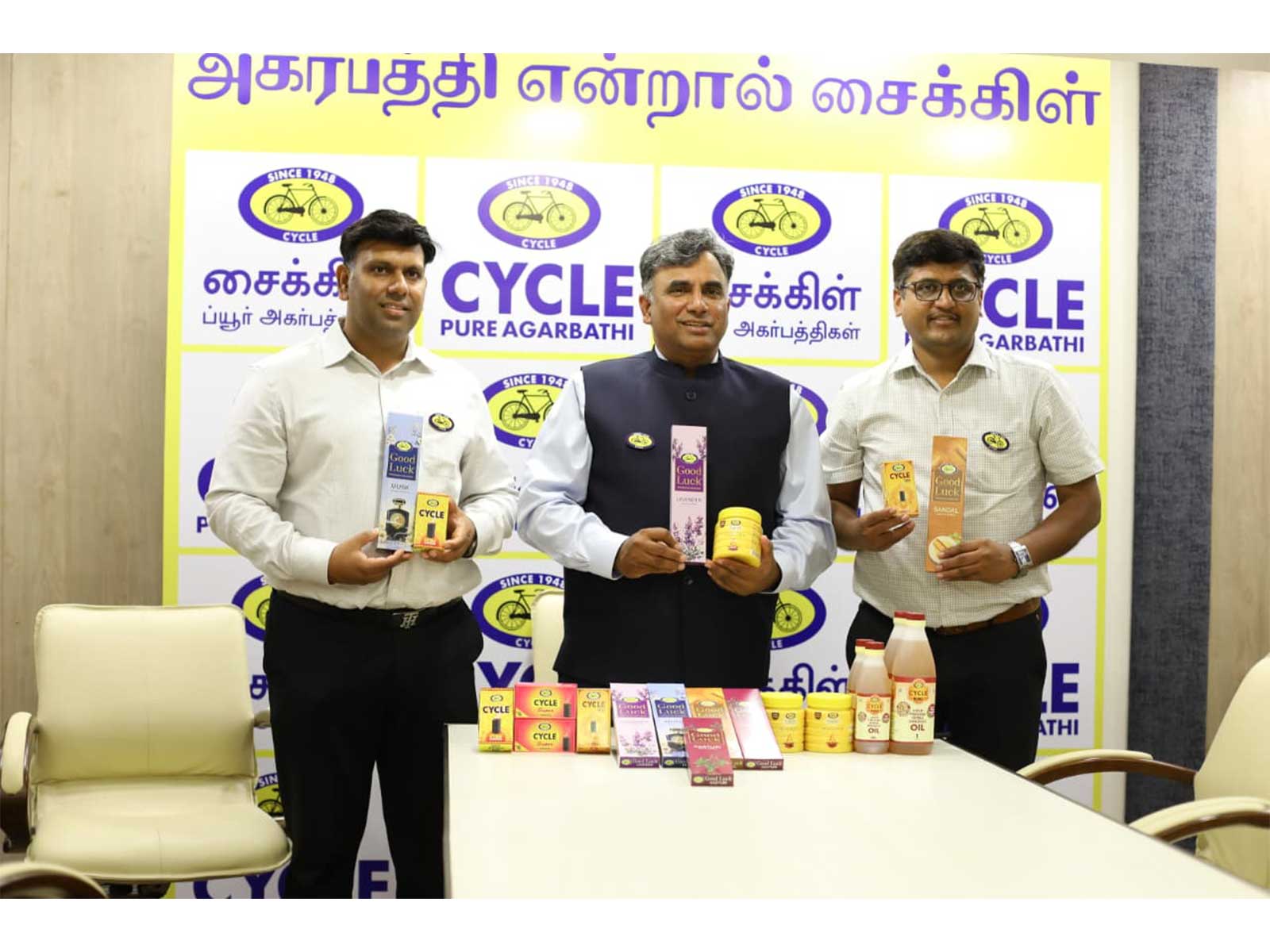 Mr. Arjun Ranga, Managing Director, NR Group unveils Cycle Pure Agarbathi's new festive portfolio as the brand celebrates 77 years of fragrance excellence