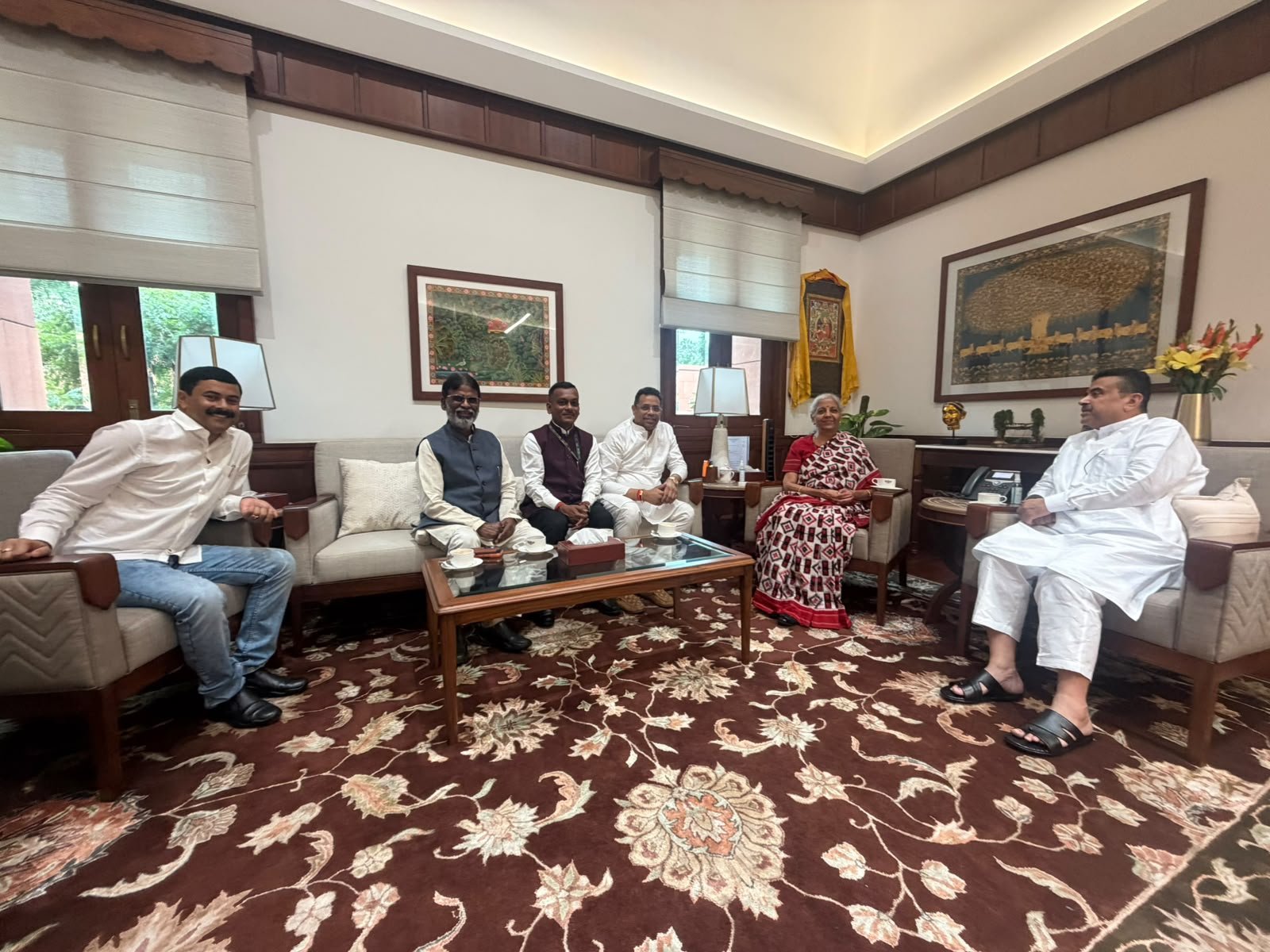 West Bengal CM Suvendu Adhikari meets Nirmala Sitharaman (Photo/BJP Bengal)