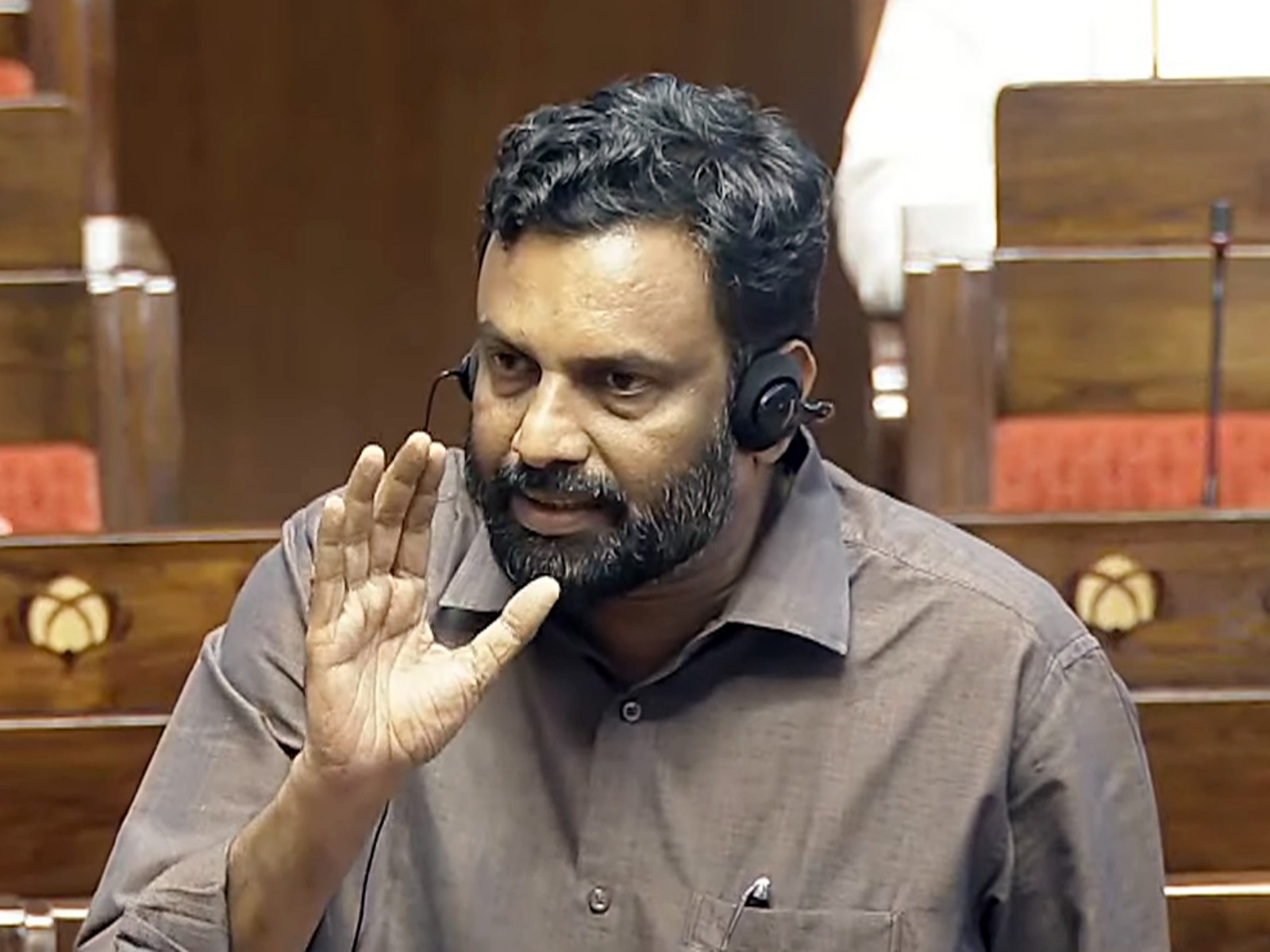 CPI MP P Sandosh (Photo/SansadTV)
