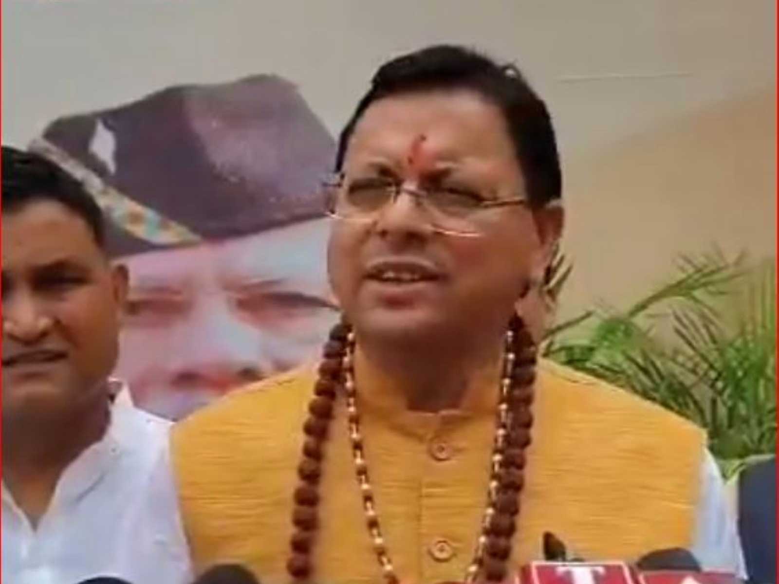 Uttarakhand Chief Minister Pushkar Singh Dhami (Photo/ANI)