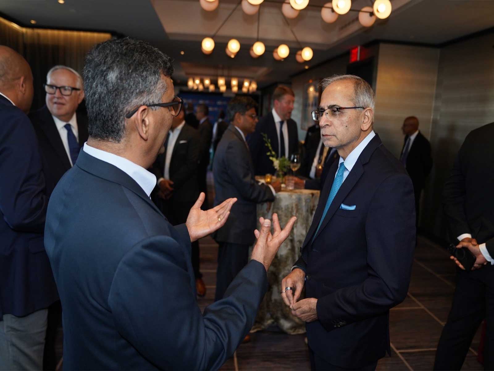 Indian Ambassador to the United States Vinay Kwatra at USISPF Business Reception (Photo/X/@AmbVMKwatra)