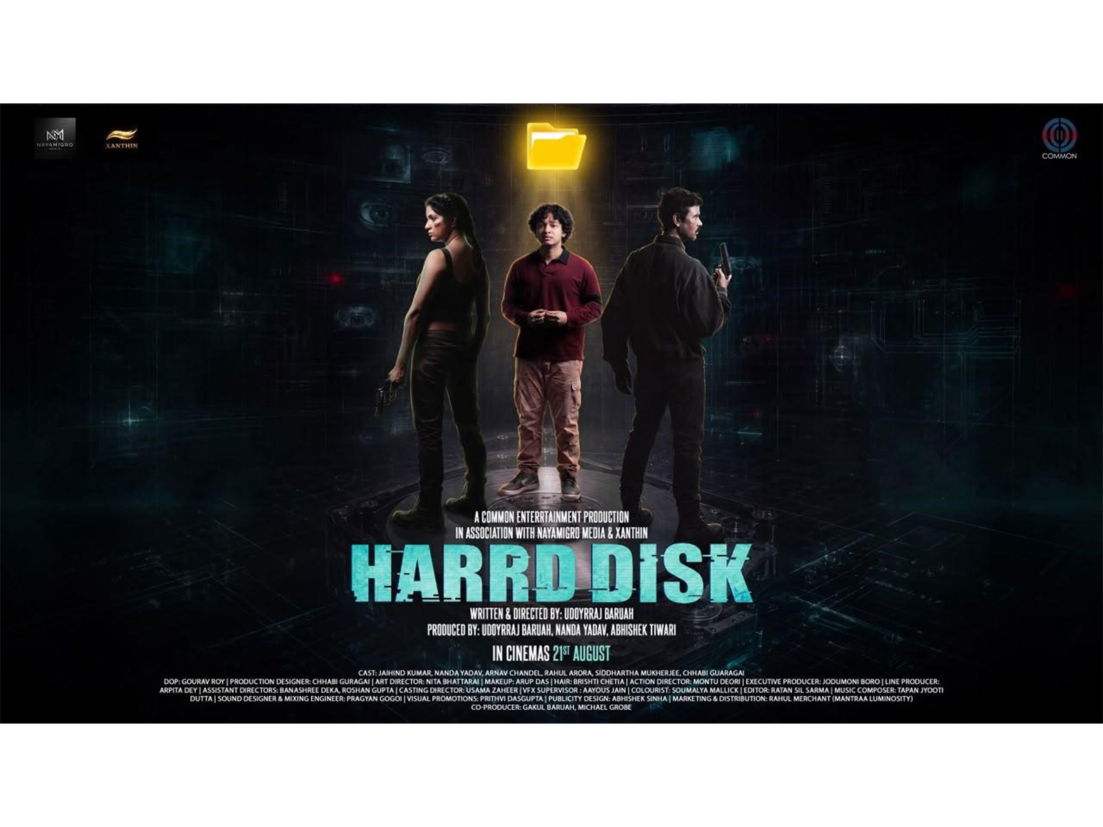 Nanda Yadav, Jaihind Kumar and Arnav Chandel's action-comedy suspense thriller HARRD DISK to hit cinemas on August 21; first official poster unveiled