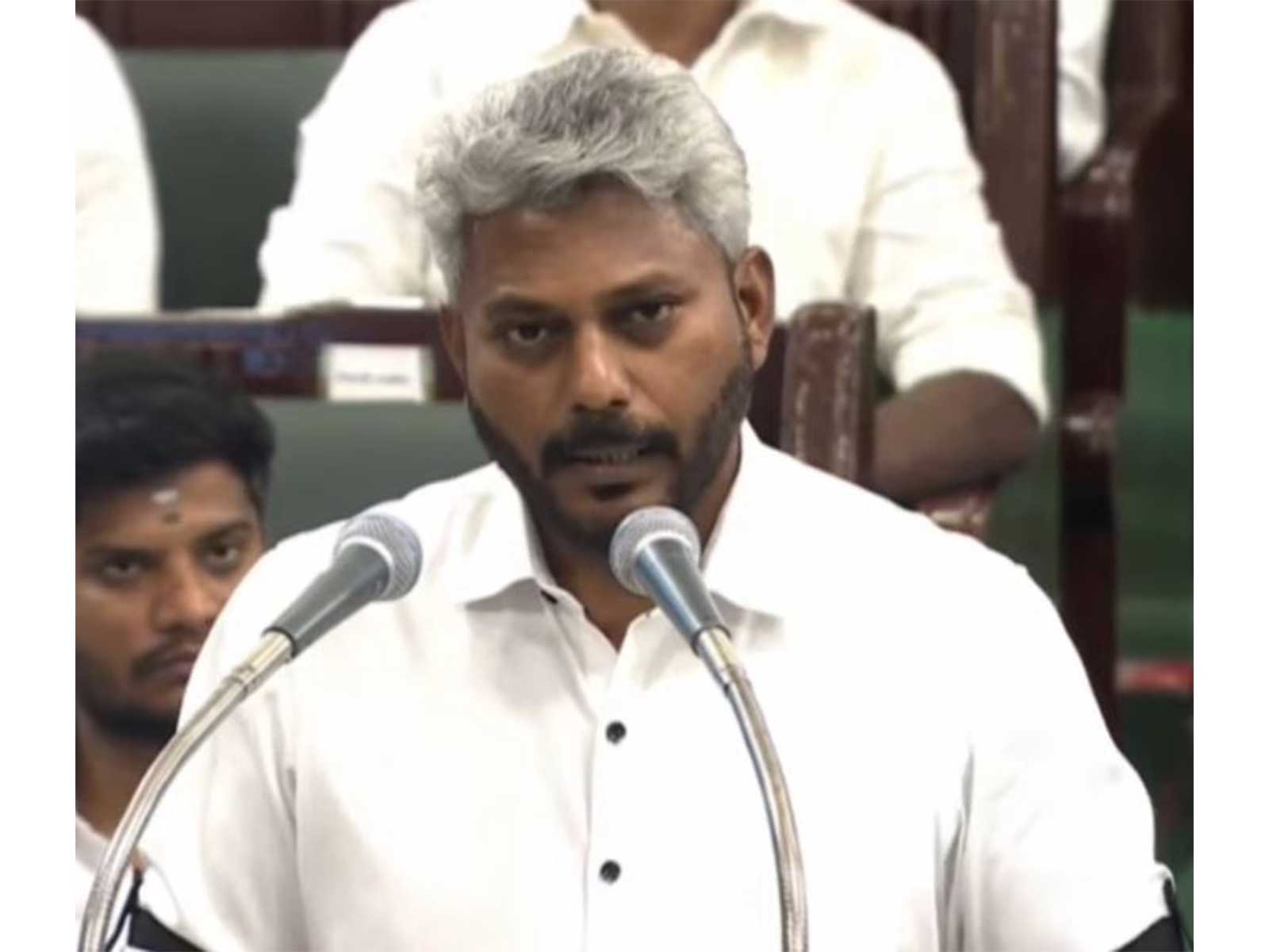 Tamil Nadu Finance Minister Maire Wilson presents state budget (Photo/ANI)