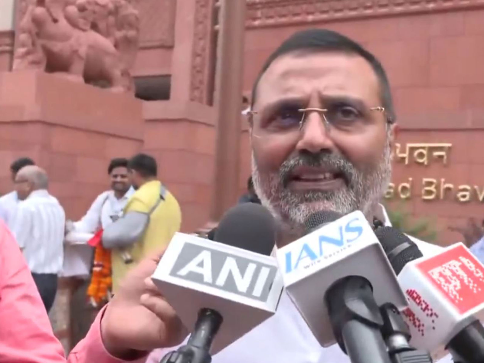 Parliamentary Standing Committee on Communications and Information Technology Chairman Nishikant Dubey (Photo/ANI)