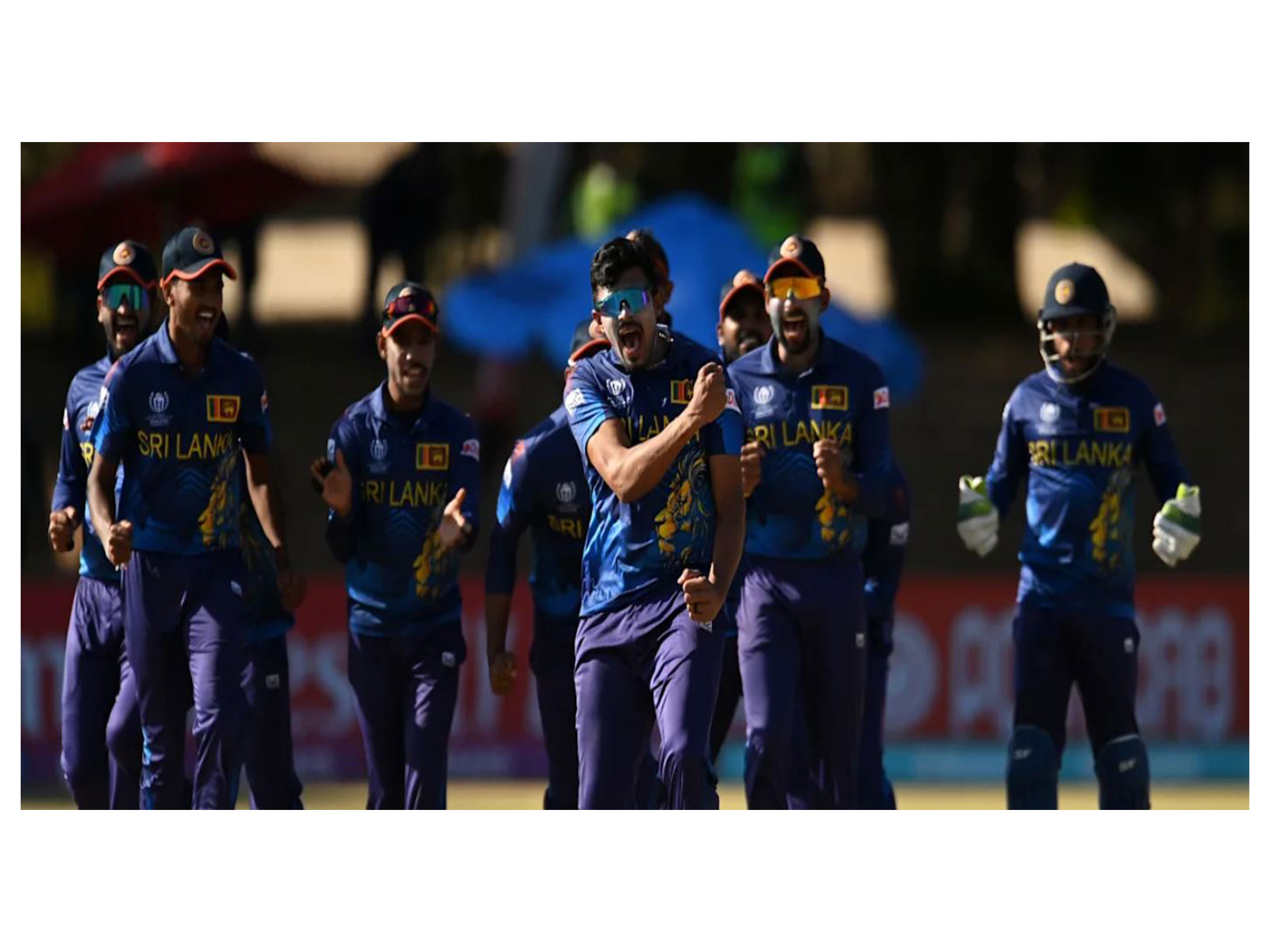 Sri Lanka team during a 2023 World Cup Qualifier match (Photo: ICC Website)