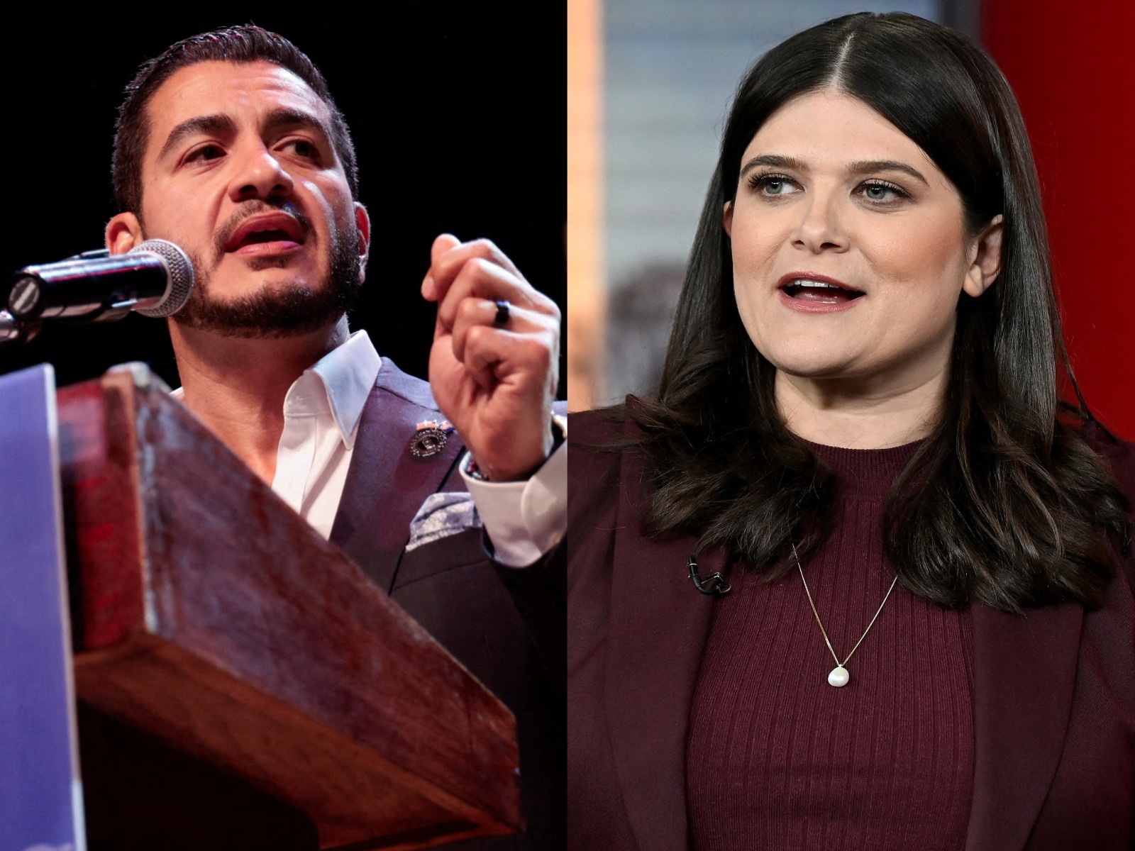 Progressive Democrat Abdul El-Sayed (Left) and Democrat US Representative Haley Stevens (Photo/Reuters)