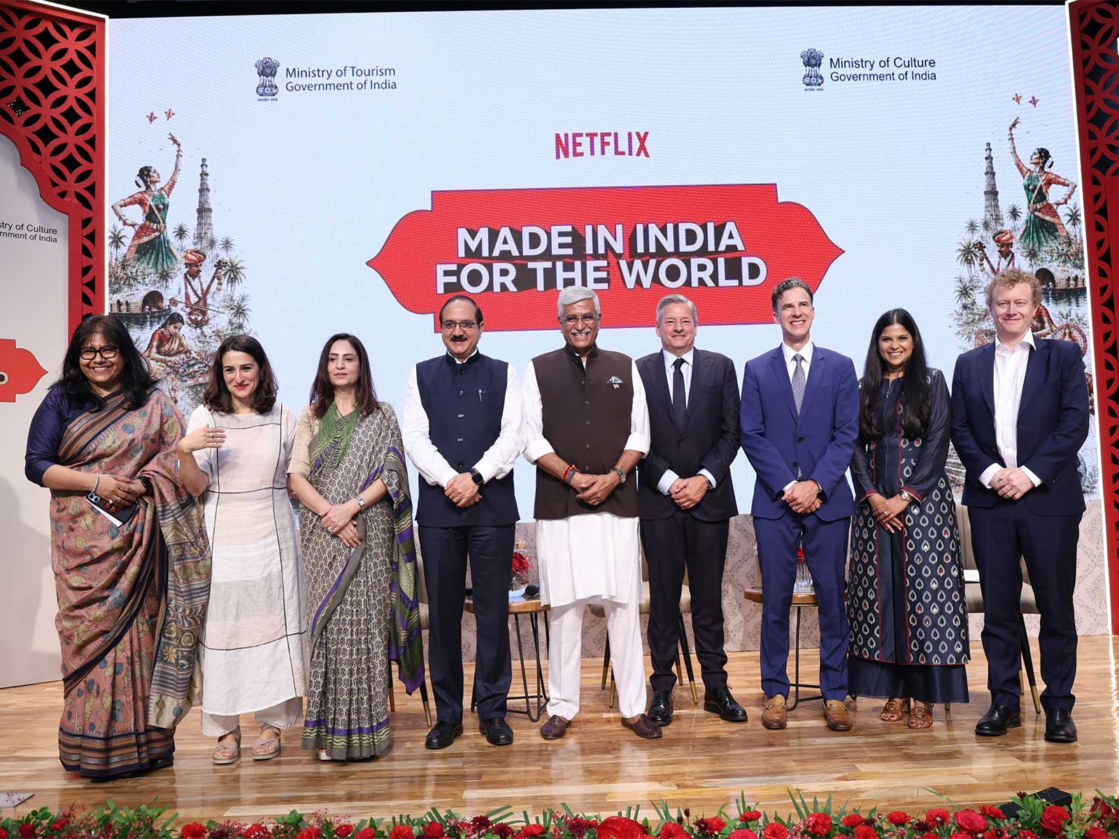 Netflix Co-CEO Ted Sarandos participates in fireside chat with Union Minister Gajendra Singh Shekhawat (Image source: X/@gssjodhpur)
