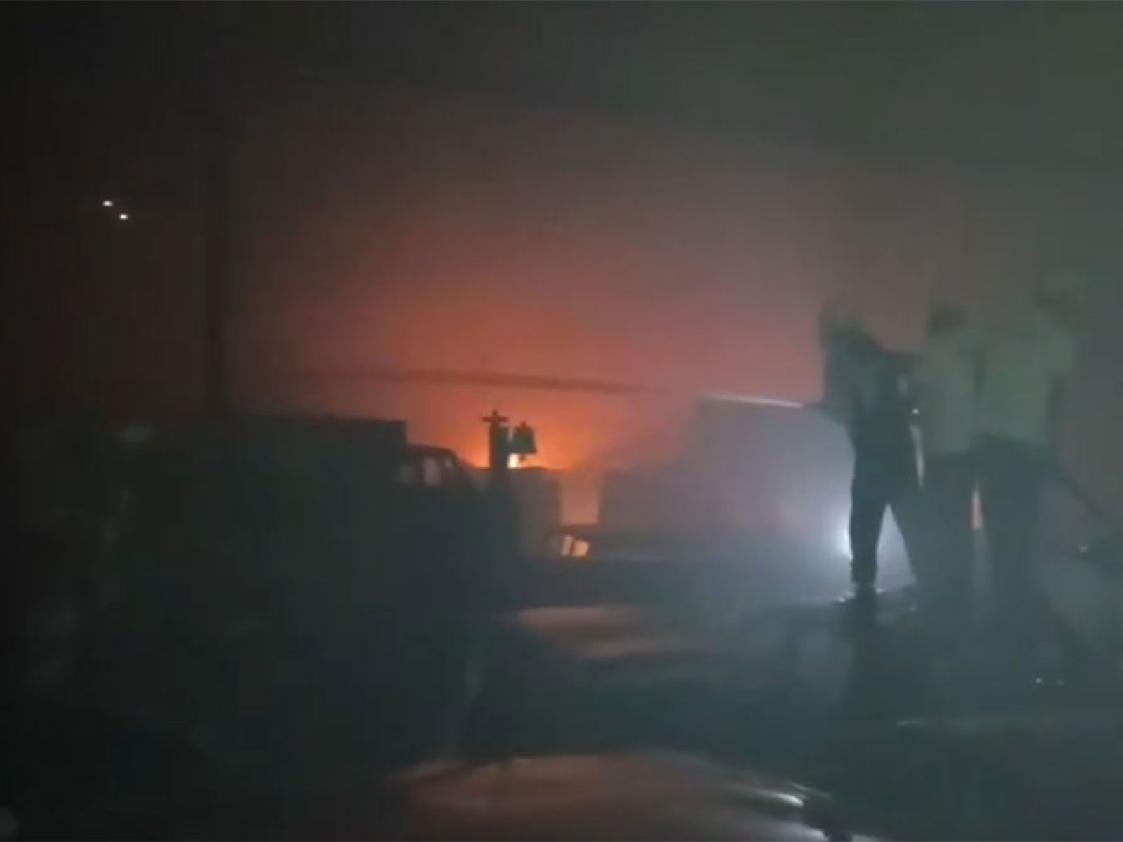  Fire breaks out at a car service centre in Jodhpur (Photo/ANI) 