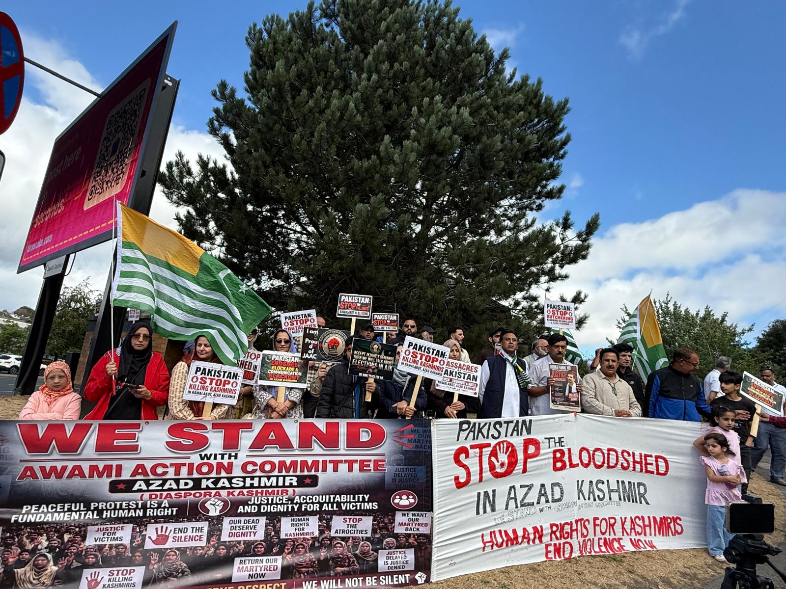 British Kashmiri diaspora protest in UK (Photo/ANI)