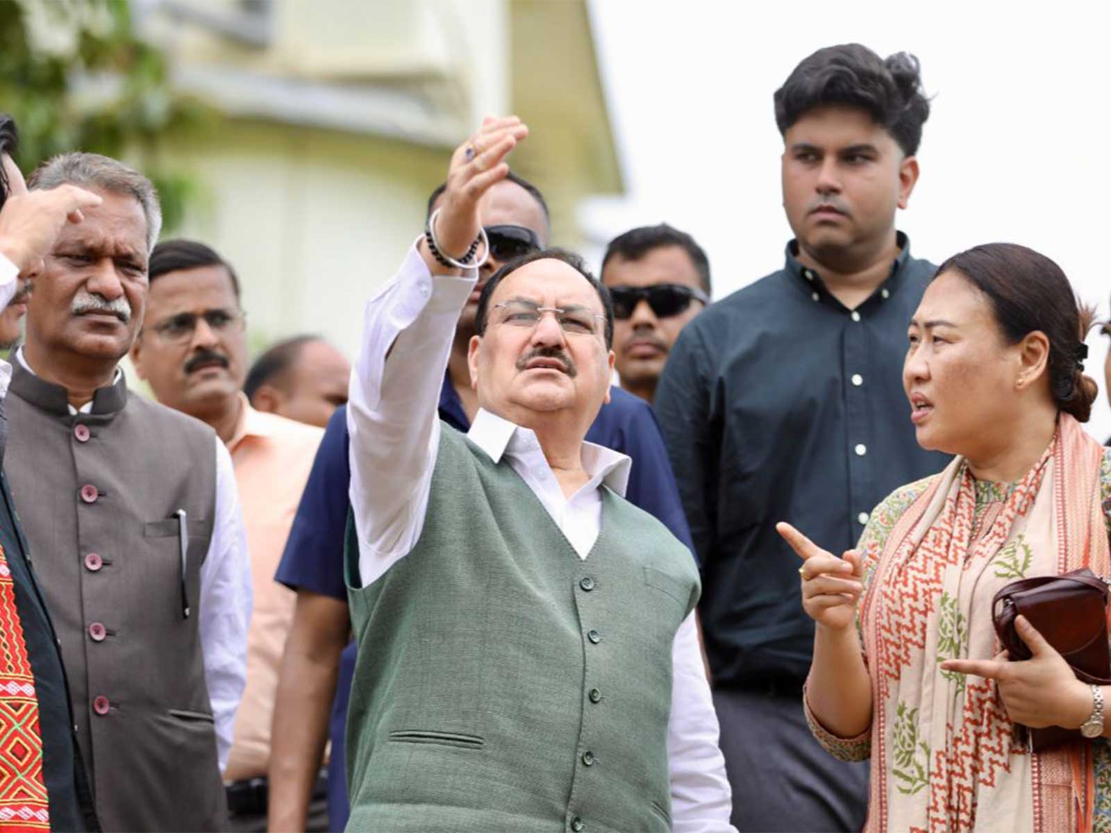 Union Health Minister JP Nadda in Mon, Nagaland (Photo/@JPNadda)