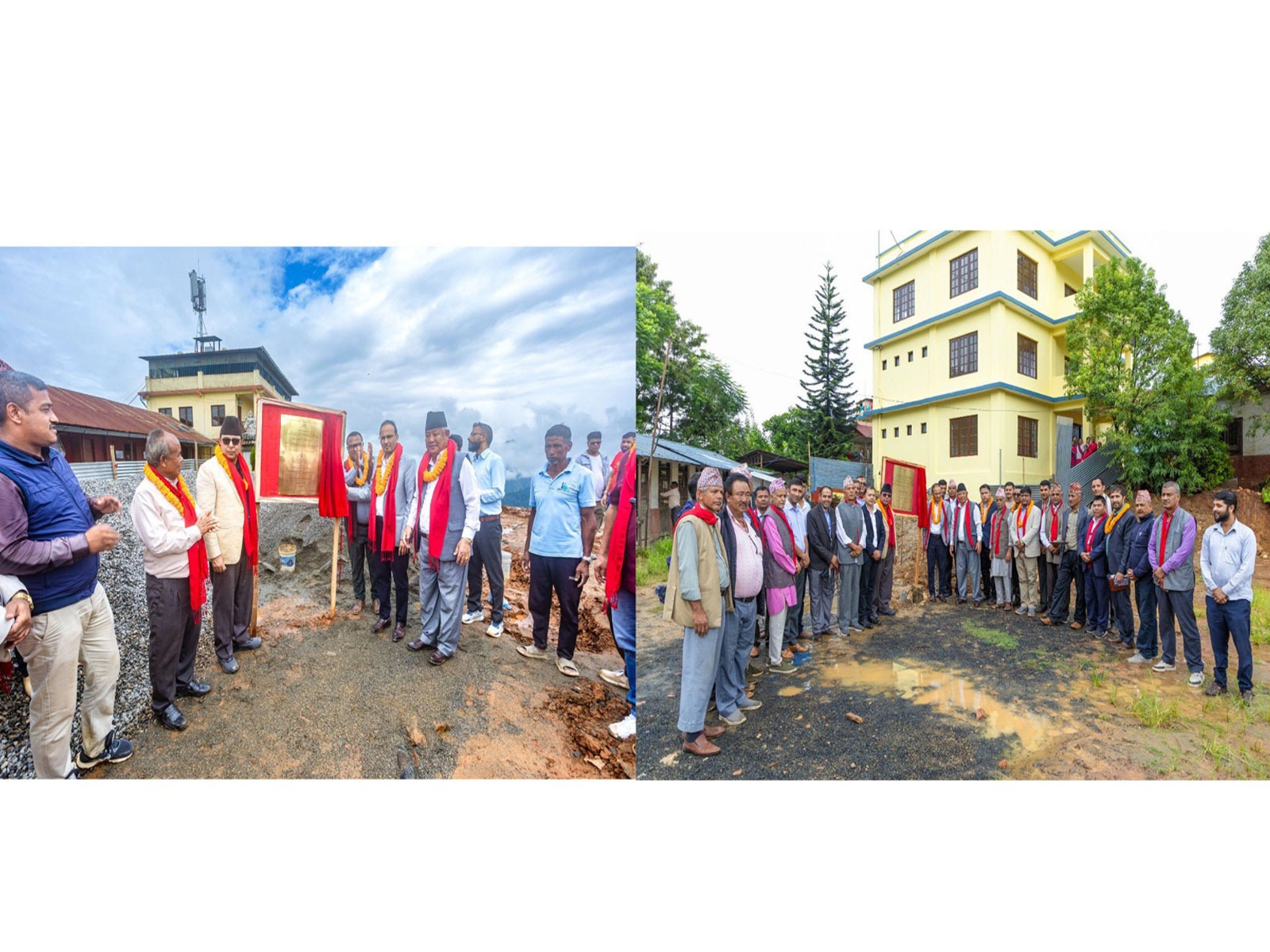 India lays foundation stones for two school reconstruction projects in Nepal's Kavrepalanchowk (Photo/X@IndiaInNepal)