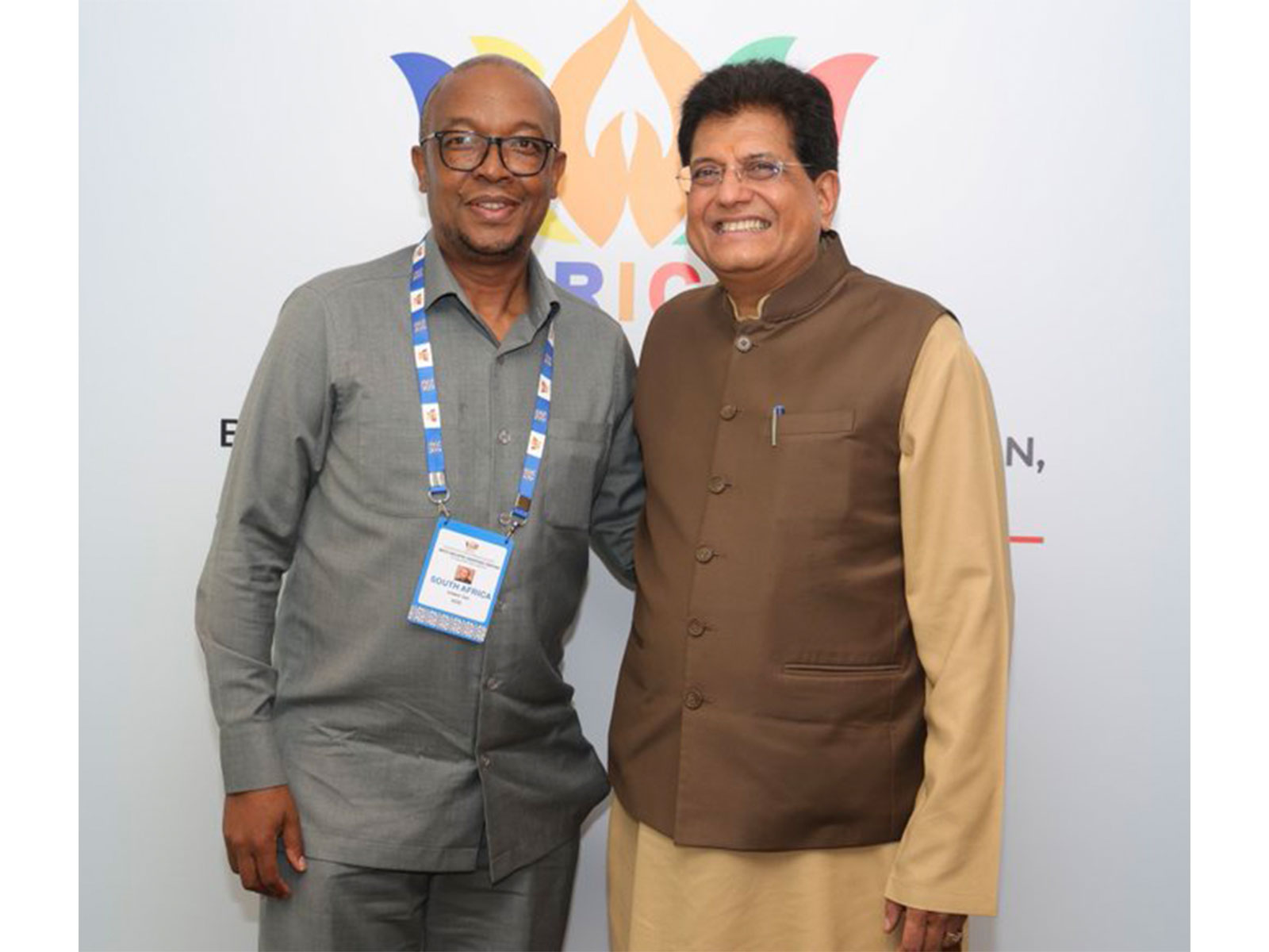 Union Minister Piyush Goyal meets Parks Tau, Minister of Trade, Industry and Competition of South Africa (Photo/X/@PiyushGoyal)