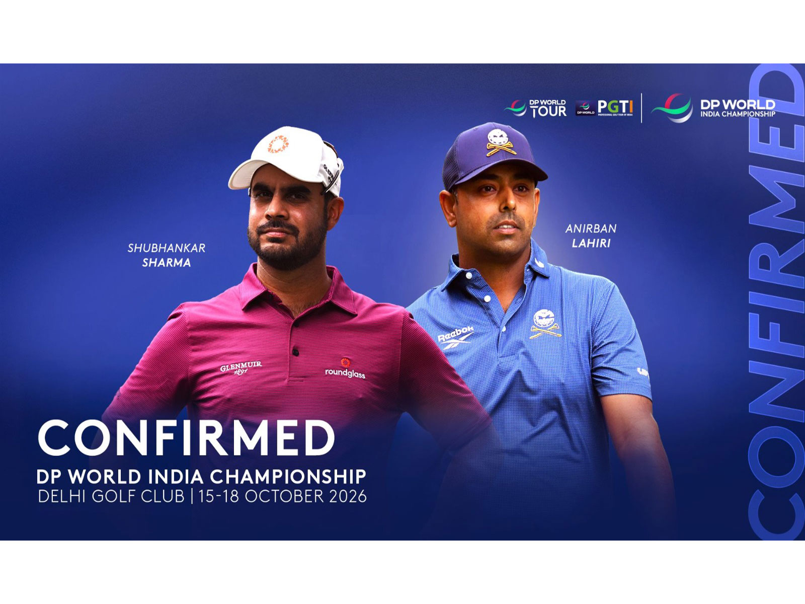 India golfers Shubhankar Sharma and Anirban Lahiri (Image: DP World)