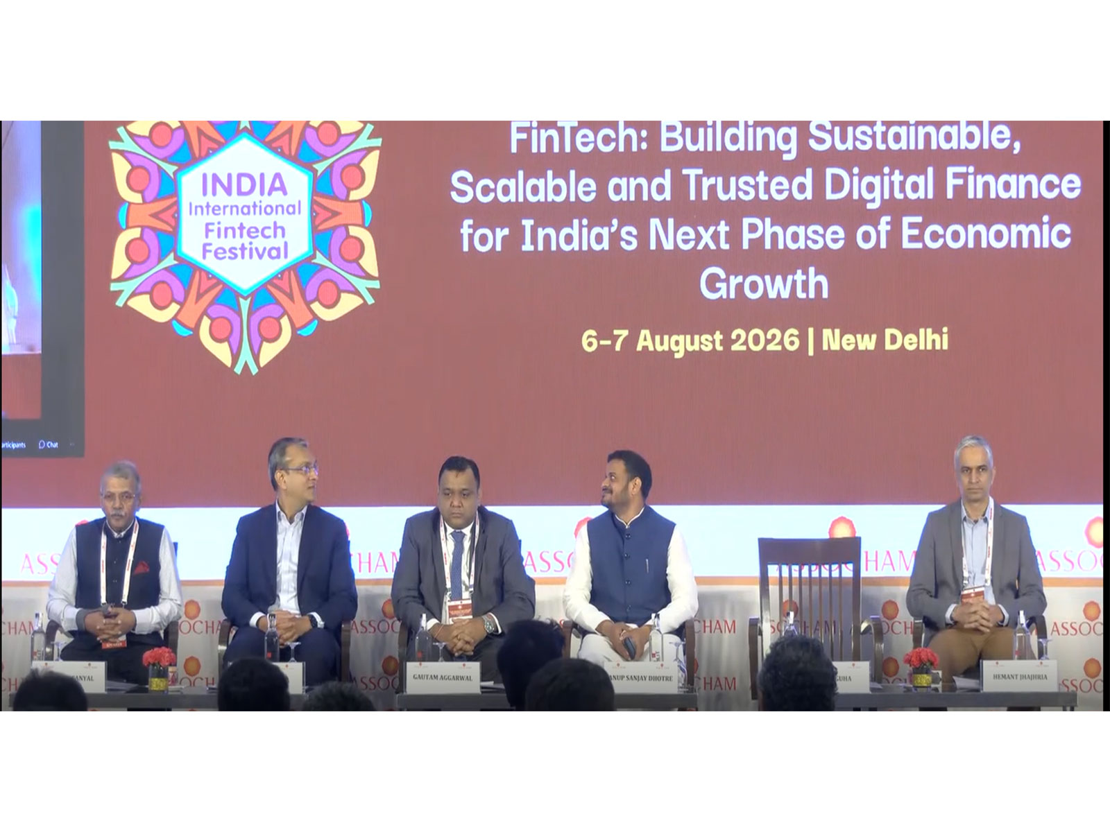 Industry leaders at 3rd India International FinTech Festival 2026 organised by ASSOCHAM (Photo/ANI)