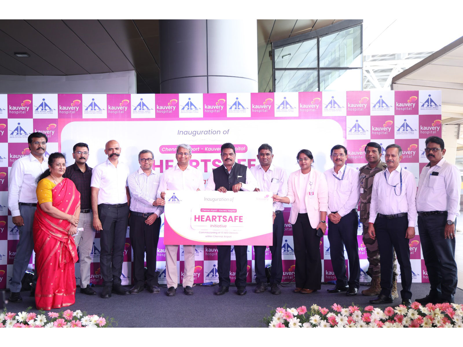 Kauvery Hospital and Chennai Airport inaugurated the HeartSafe Initiative by commissioning 13 AEDs (Automated External Defibrillators) at the airport