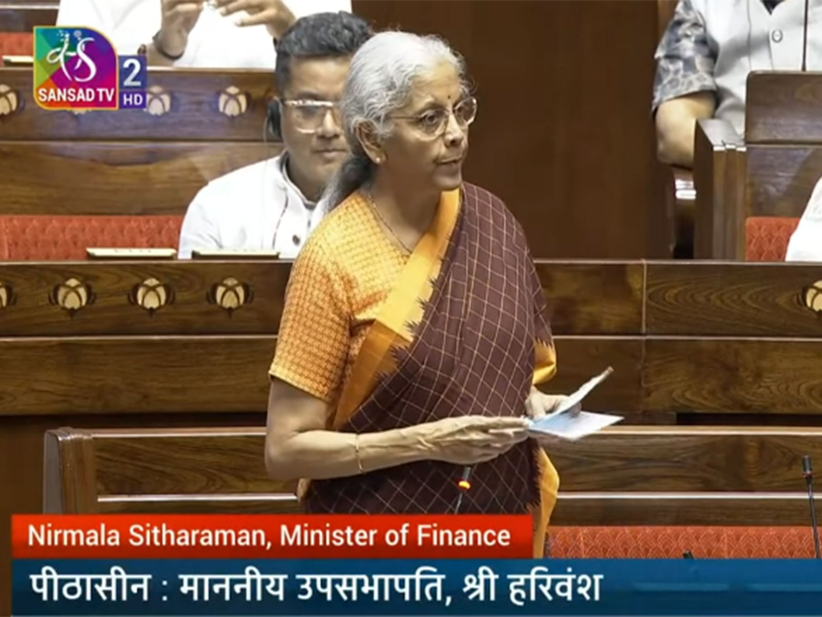 Union Finance Minister Nirmala Sitharaman (Photo/Rajya Sabha TV)