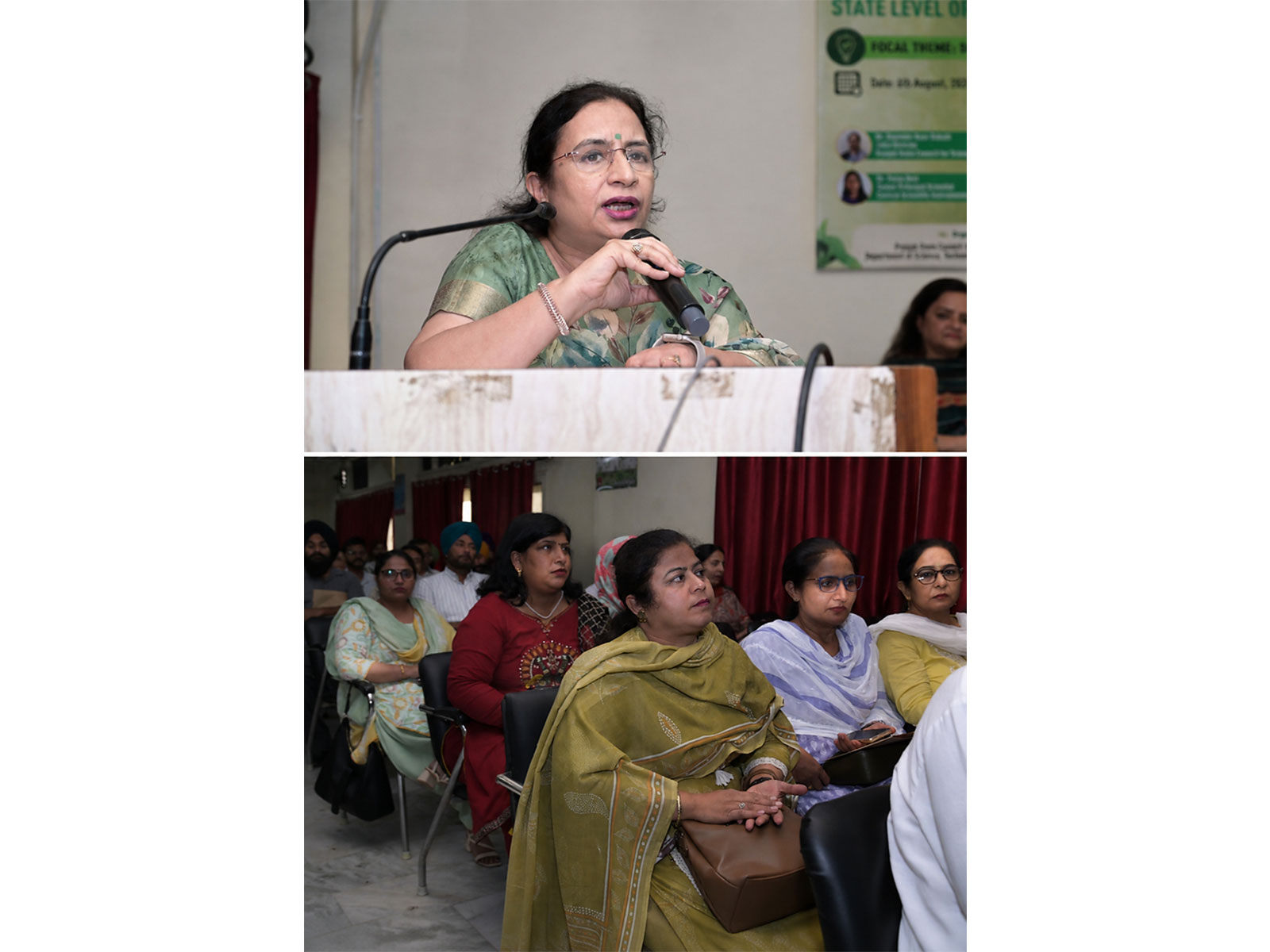 Dr Dapinder Kaur Bakshi, Joint Director, Punjab State Council for Science & Technology addressing the Seminar at Chandigarh University