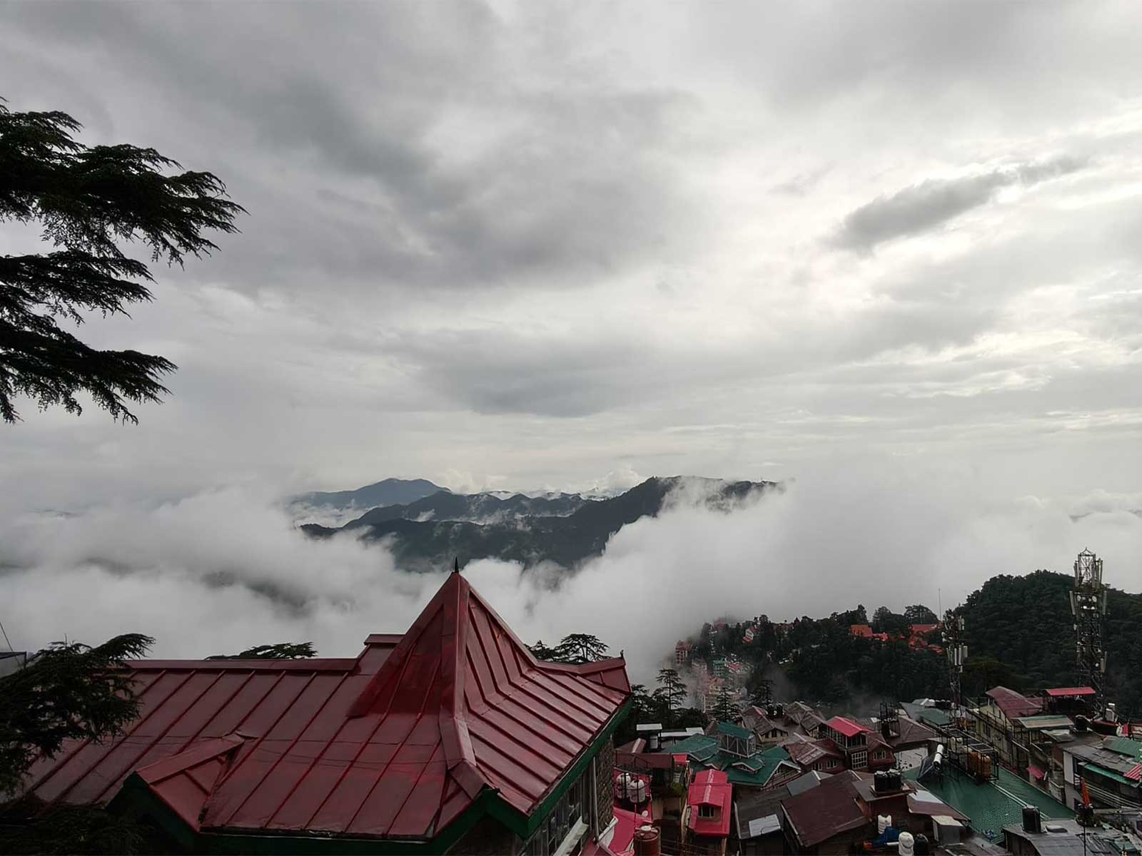 Heavy rainfall lashes Shimla (Photo/ANI)